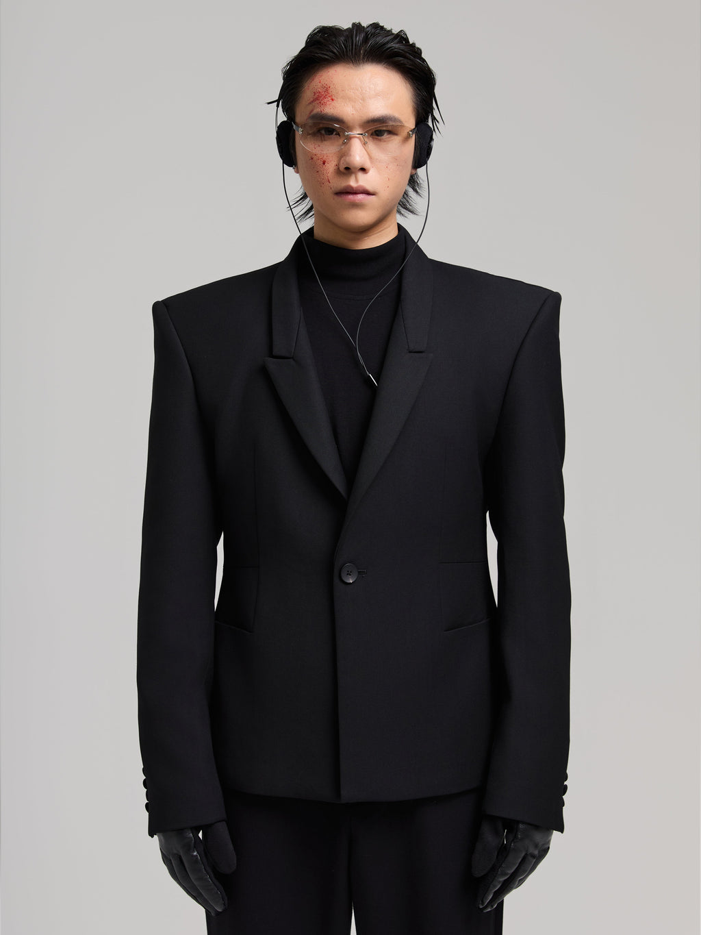 24AW Sanduhr-Wollanzugoberteil