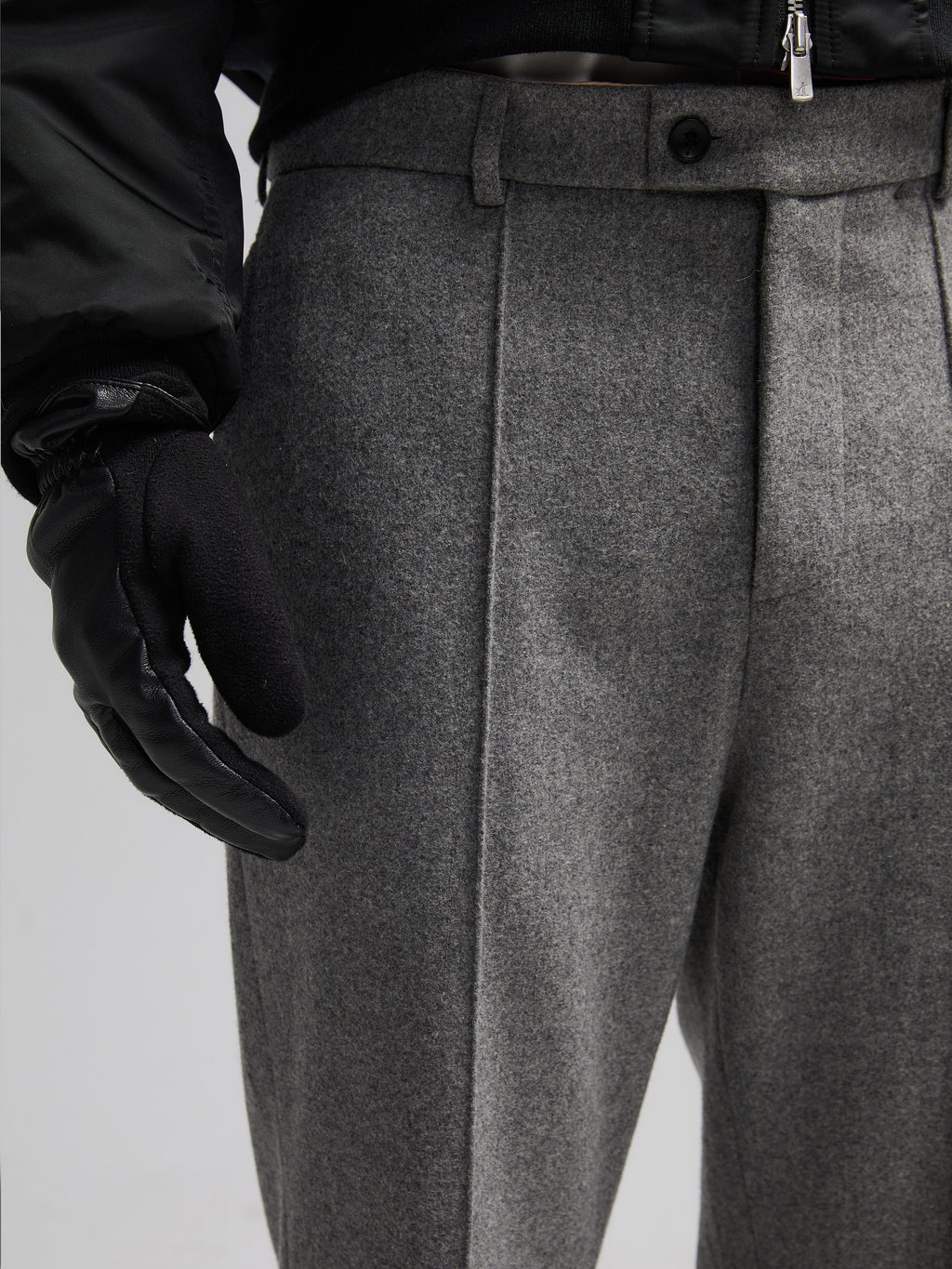 24AW Low Sat Gray Wool Bottoms