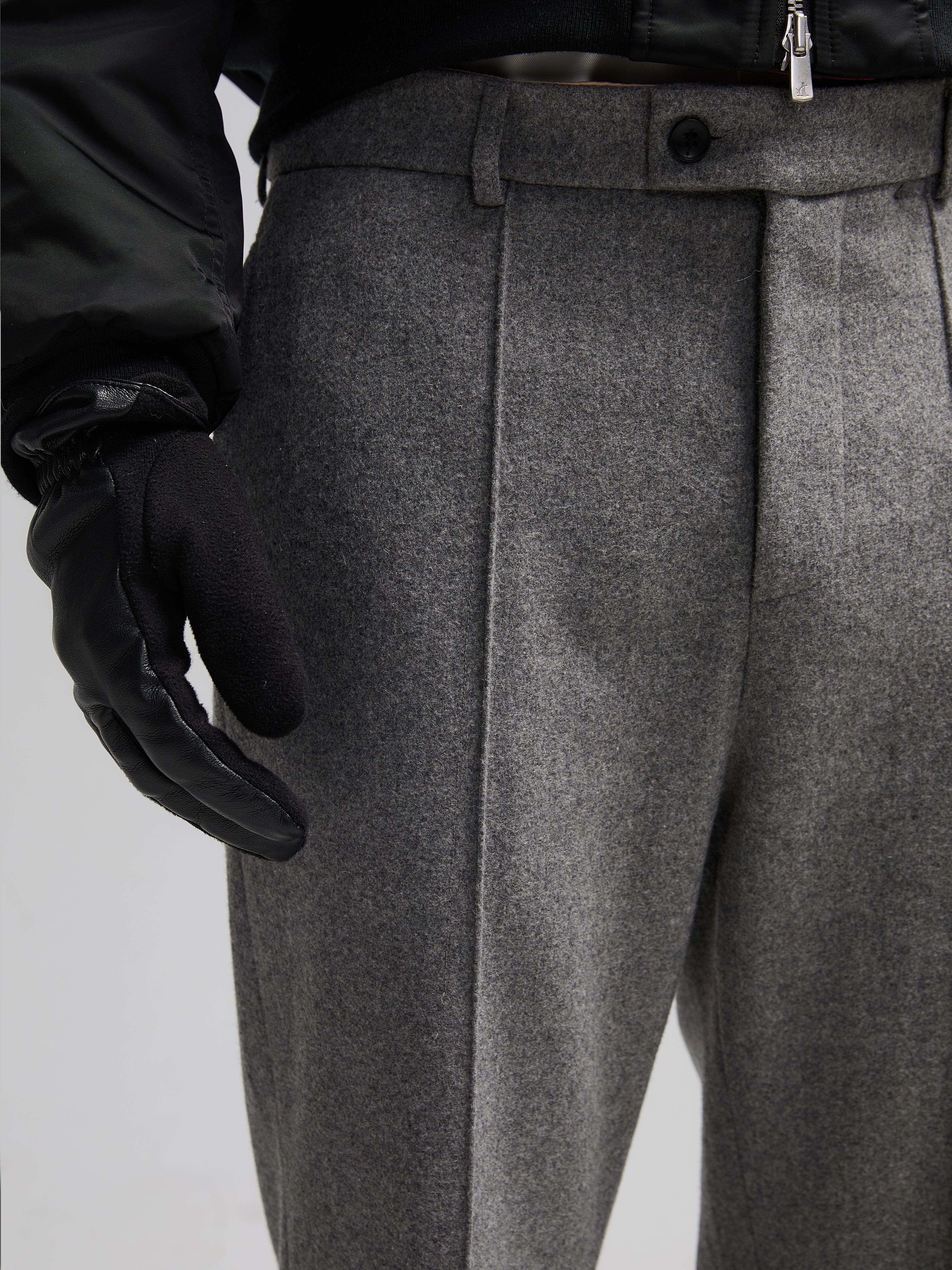 24AW Low Sat Gray Wool Bottoms