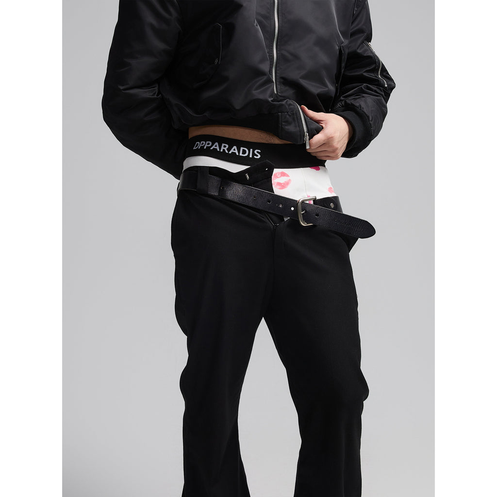 24AW Unterwäsche aus reiner Baumwolle mit Lippenprint