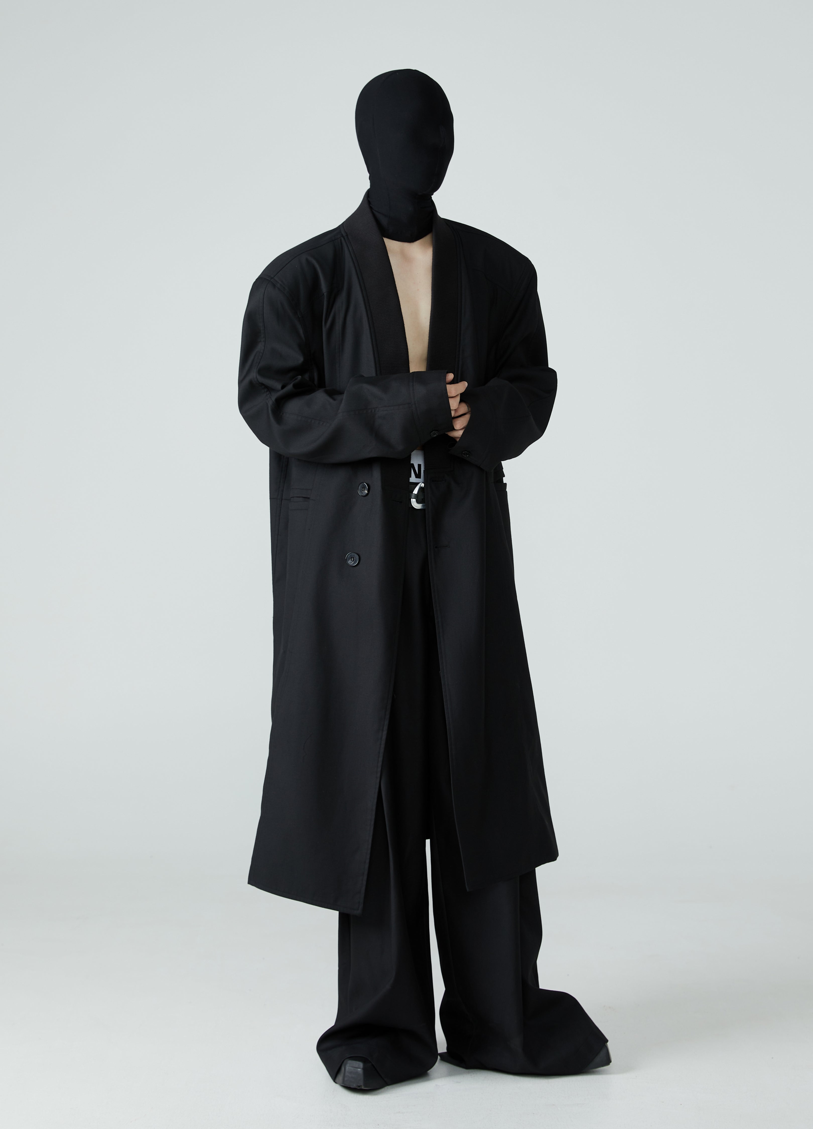 23FW V-Collar Ribbed Windbreaker Coat