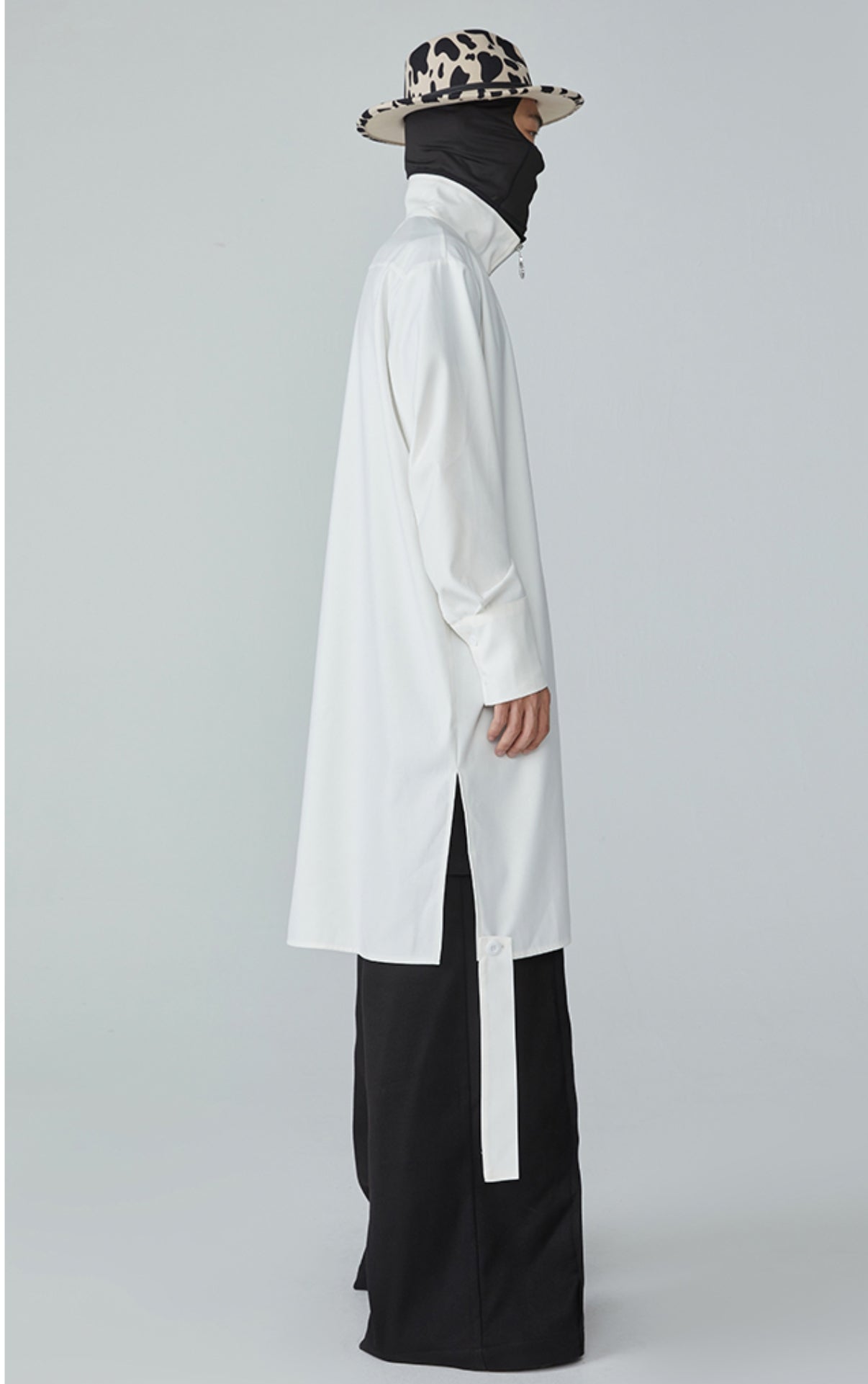 21FW White Wave Asymmetric Cloak