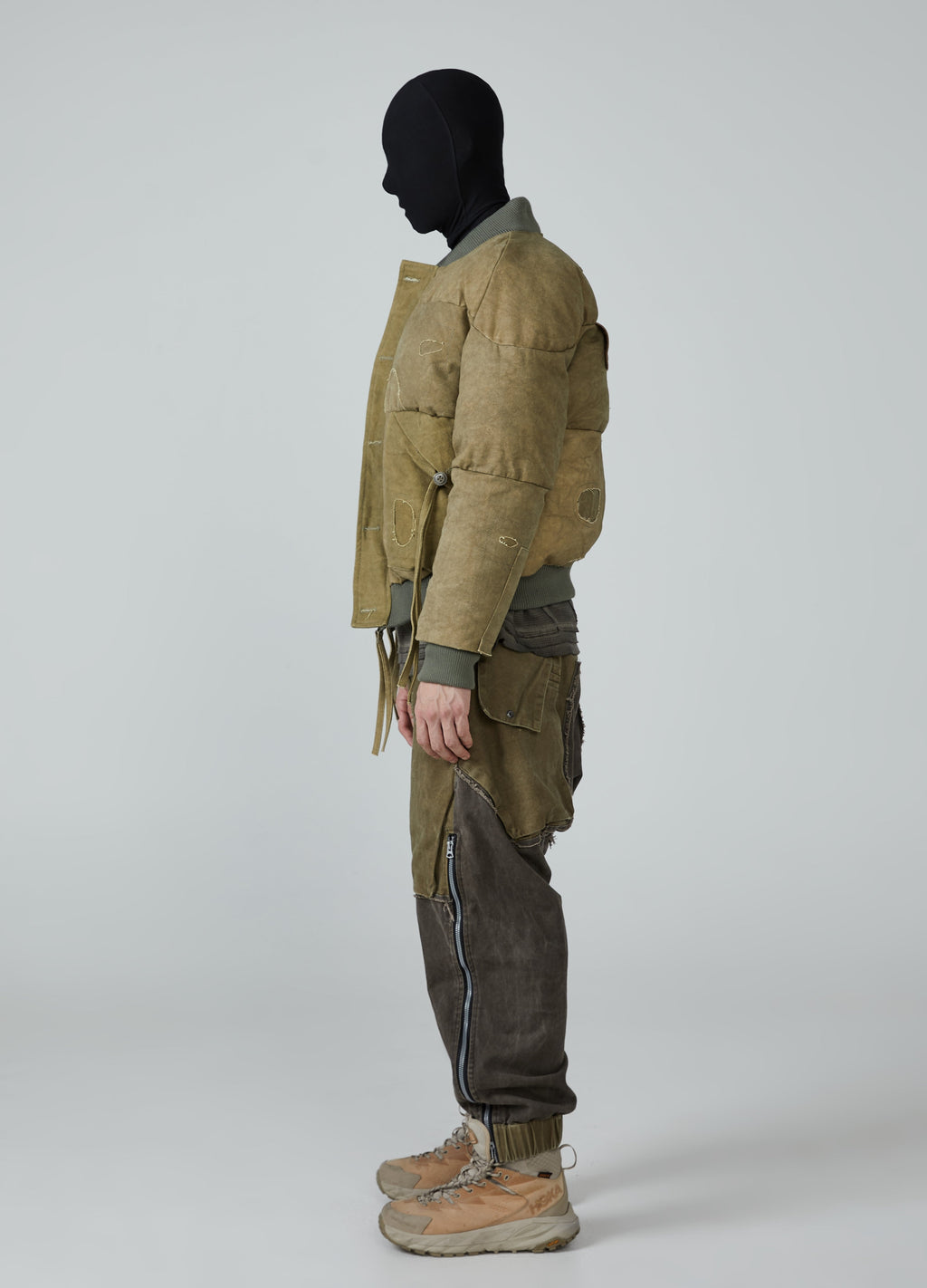 Wasteland Thickened Down Jacket with Ribbons