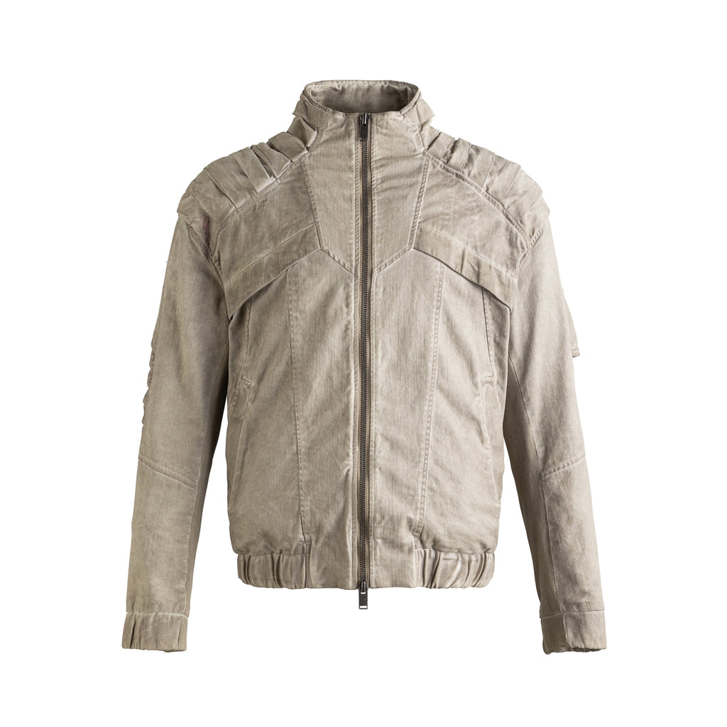 Wasteland Spliced Distressed Short Jacket