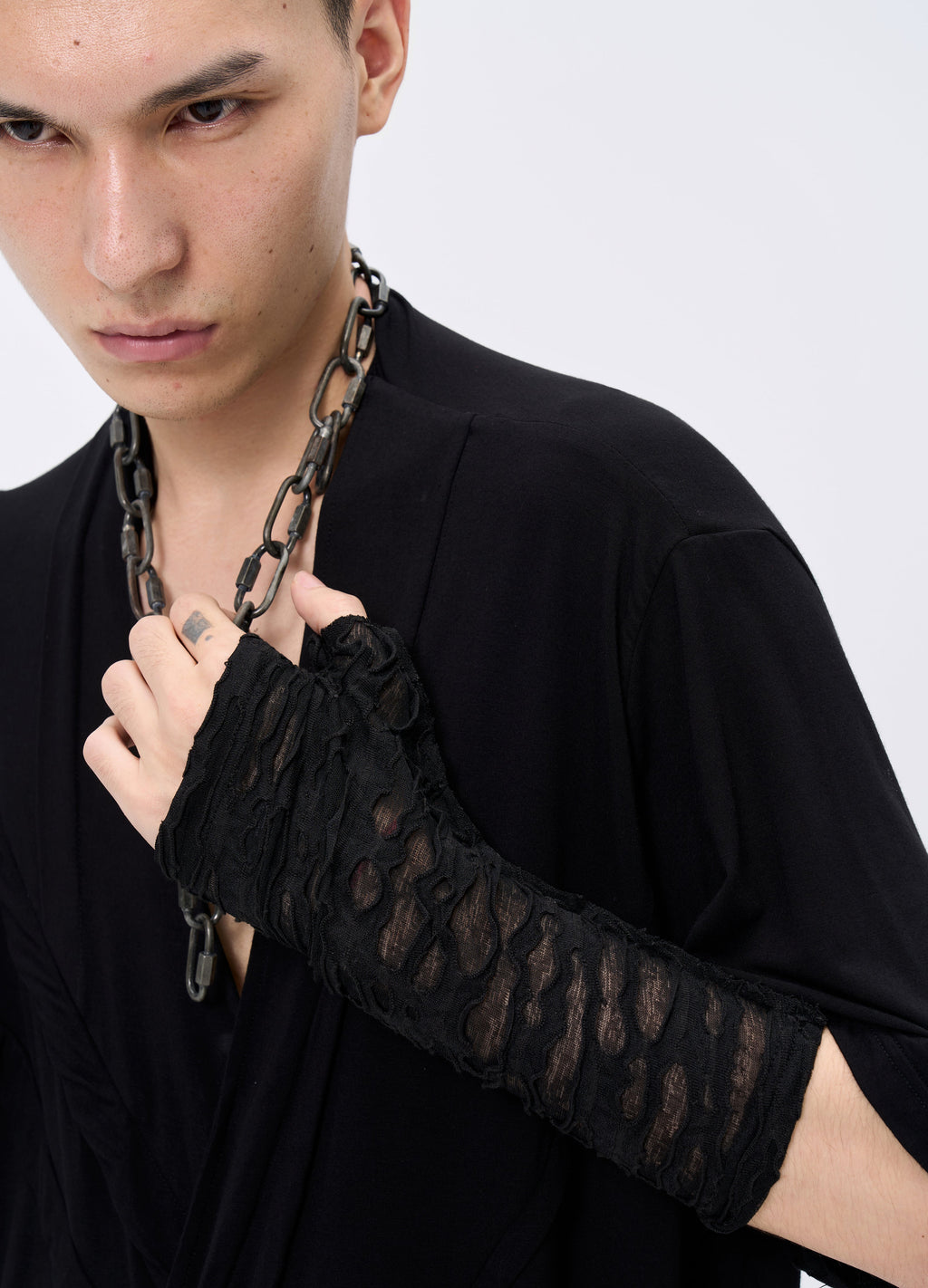 25FW MESH TEXTURE HALF-GLOVES