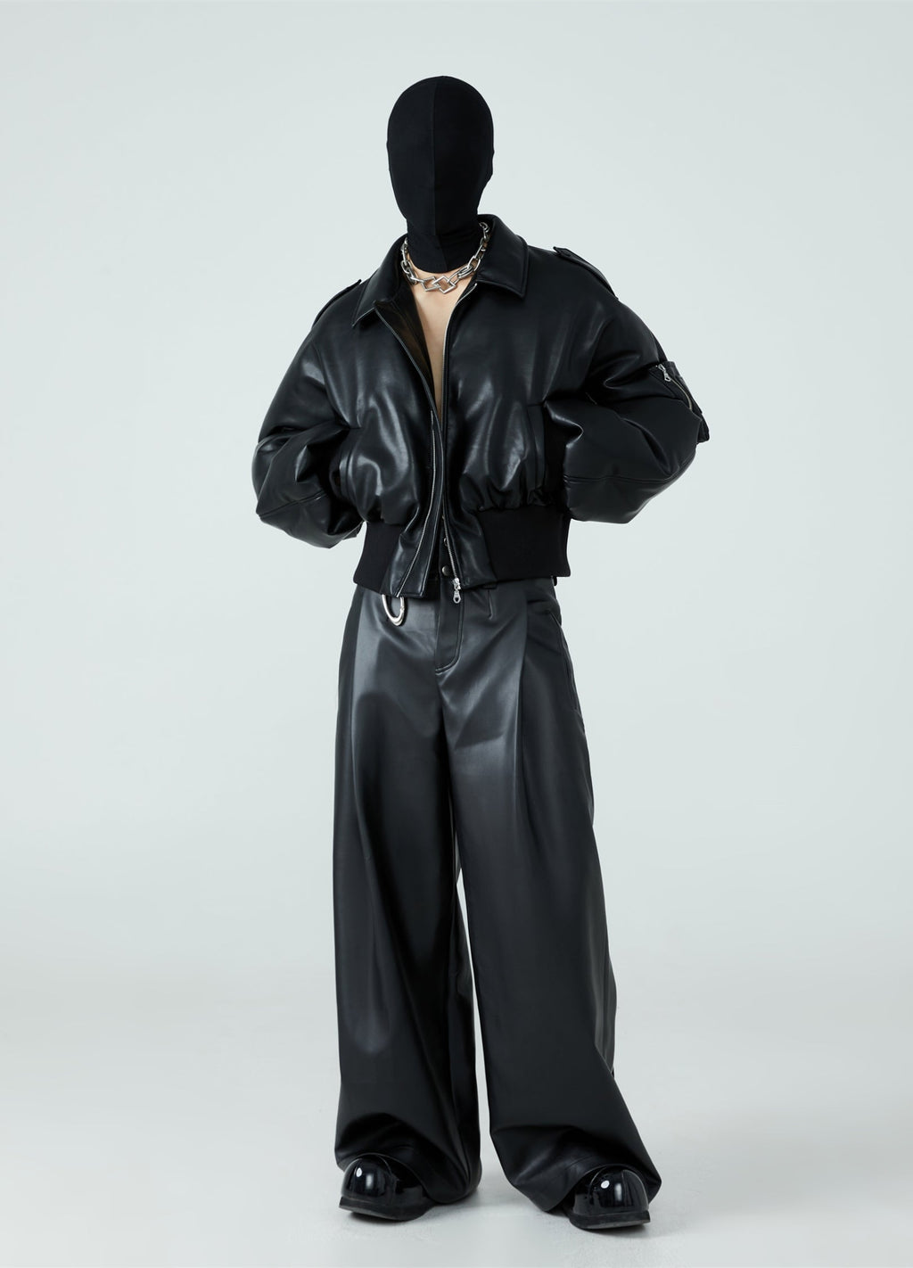 23FW Guardian PU Leather Down Jacket