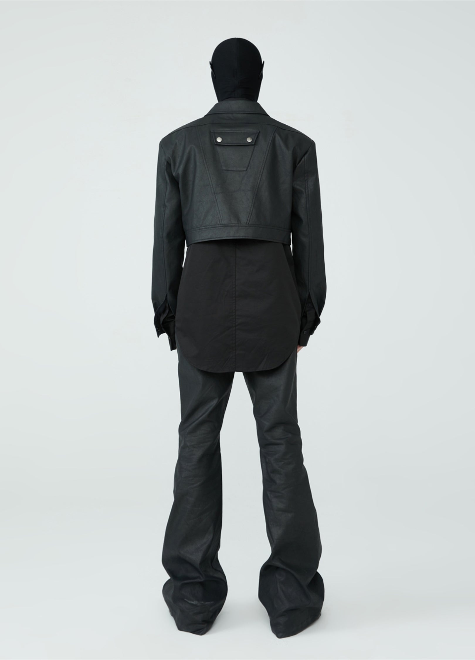 23SS Metro Cropped Faux Leather Jacket