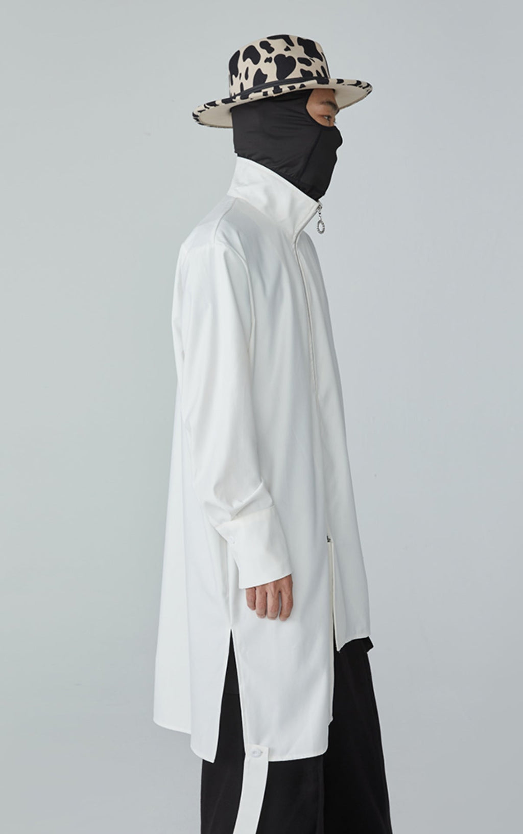 21FW White Wave Asymmetric Cloak