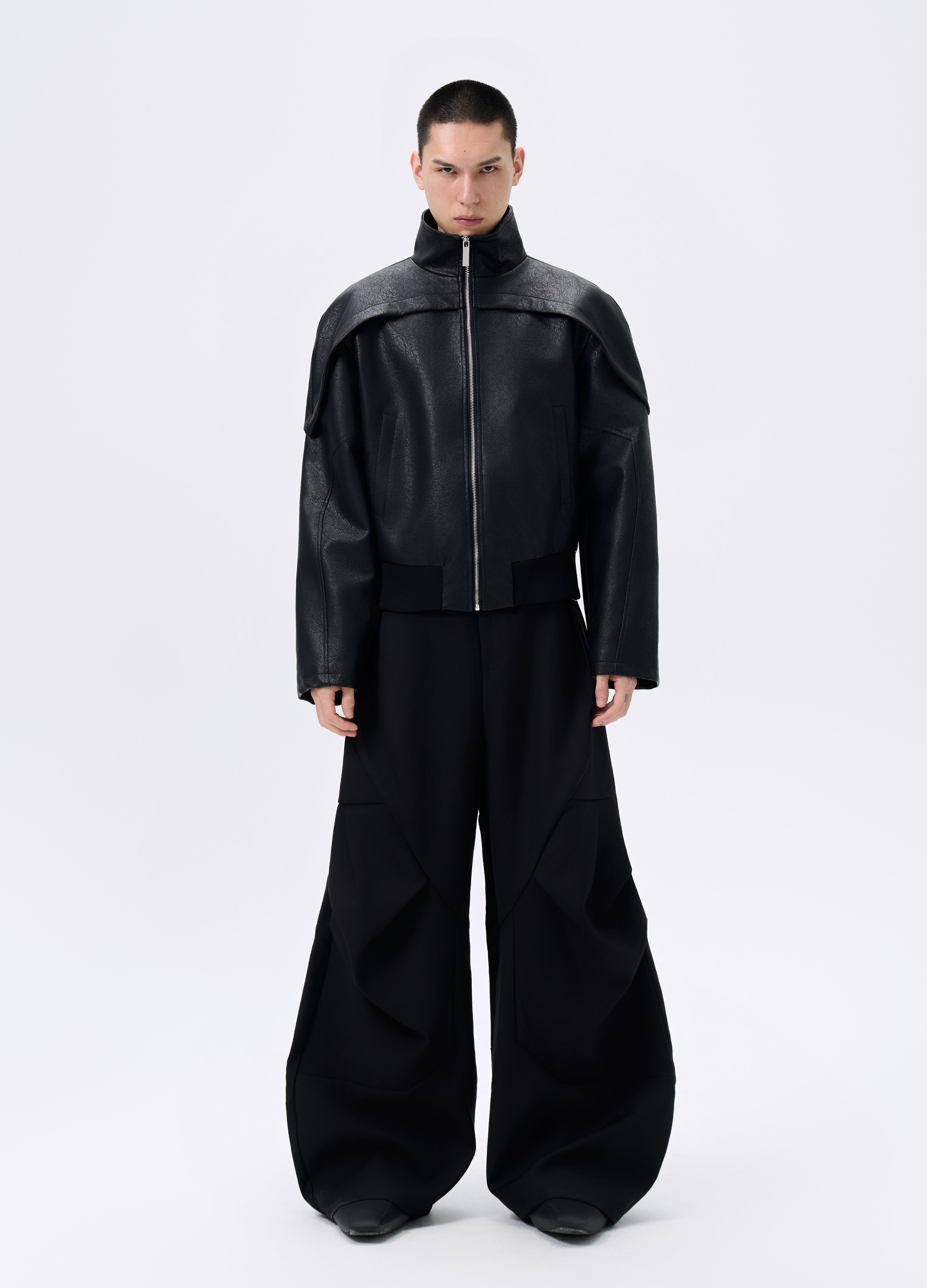 25FW PLEATED SABER CUT TROUSERS
