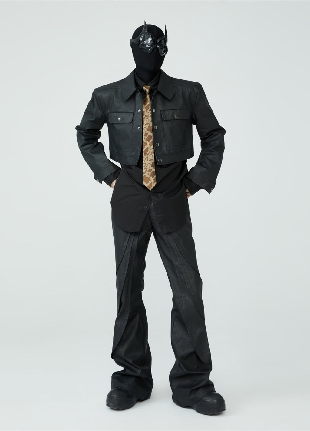 23SS Metro Cropped Faux Leather Jacket