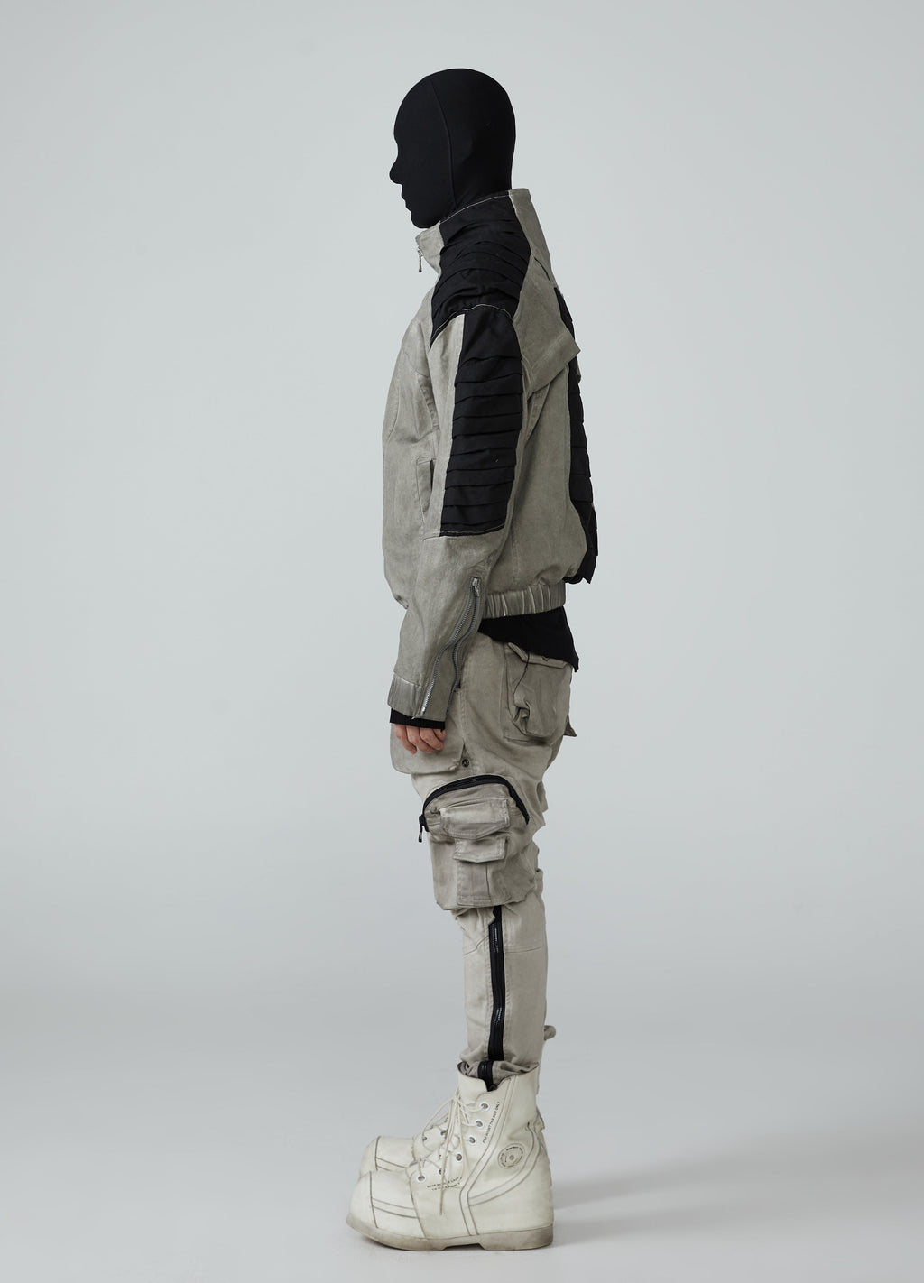 Wasteland Spliced Distressed Short Jacket