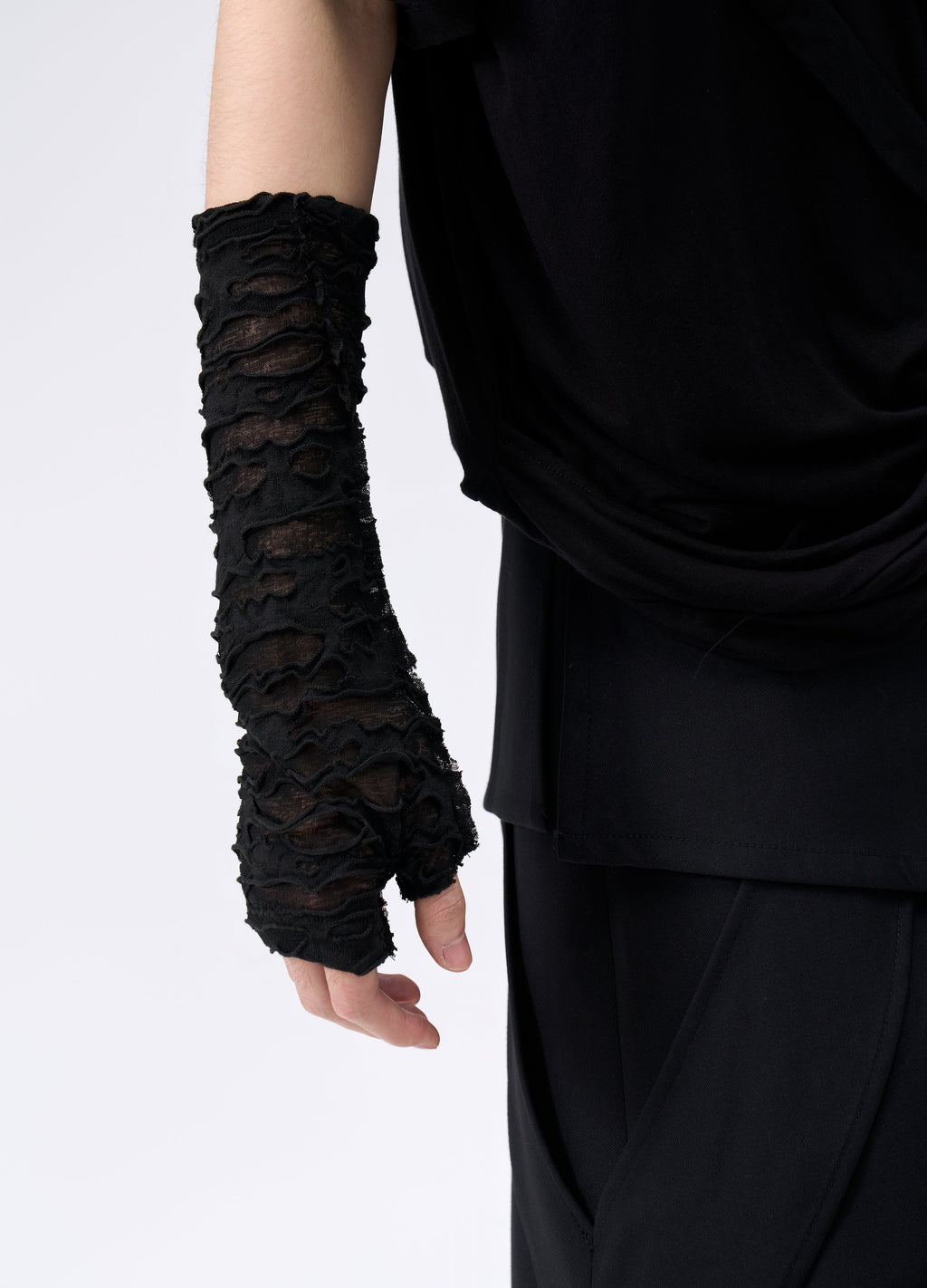 25FW MESH TEXTURE HALF-GLOVES