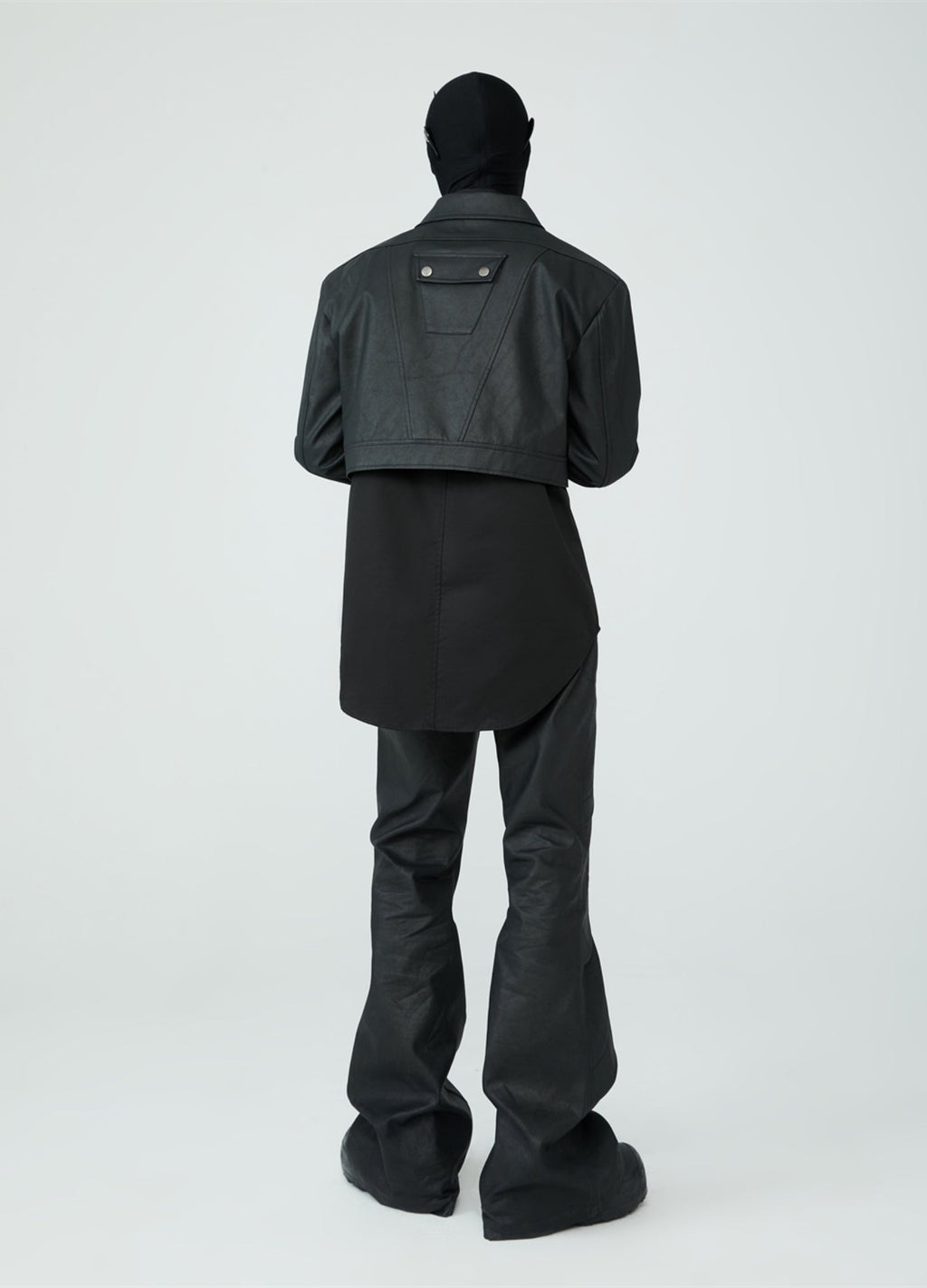 23SS Metro Cropped Faux Leather Jacket