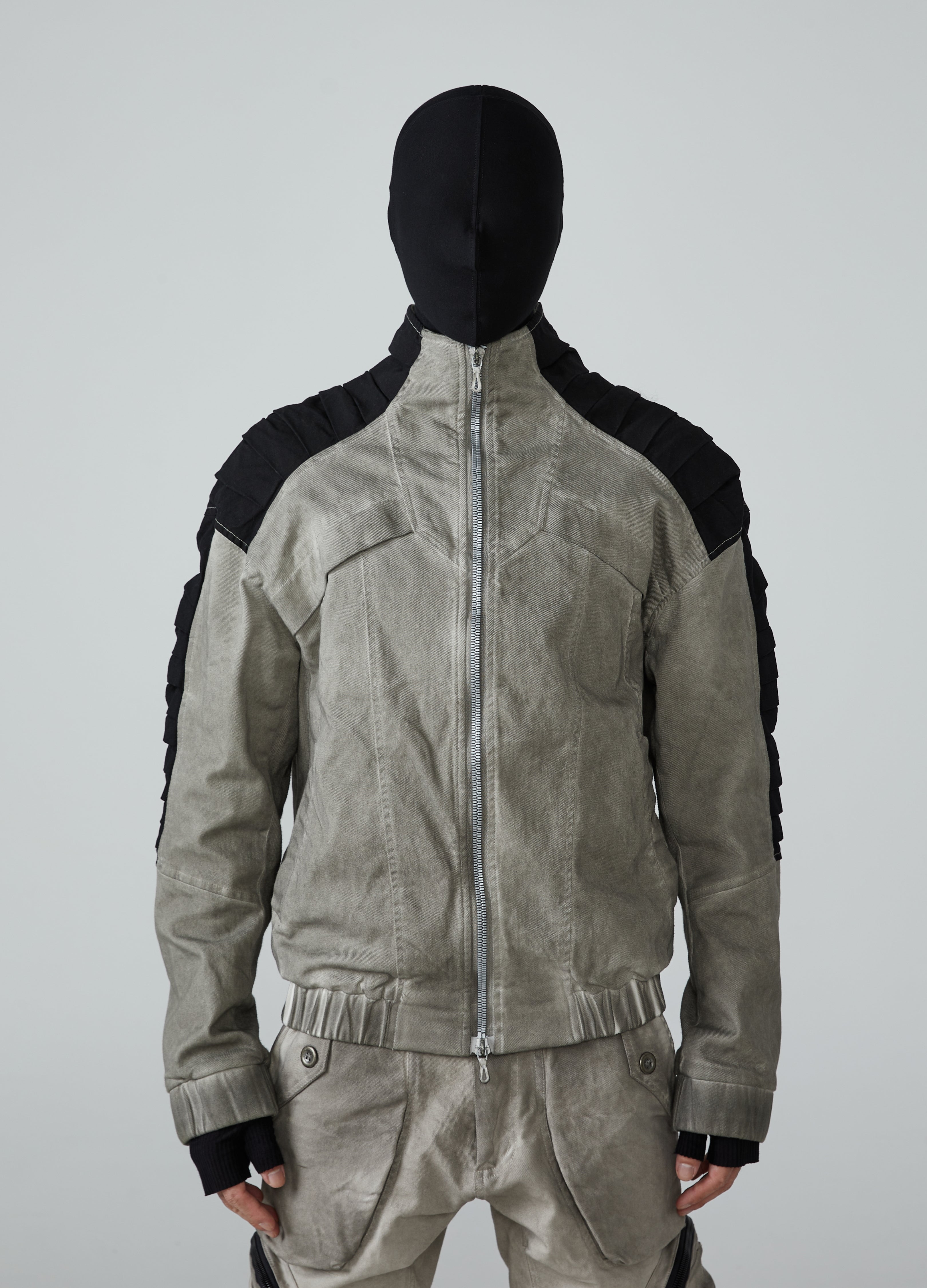 Wasteland Spliced Distressed Short Jacket