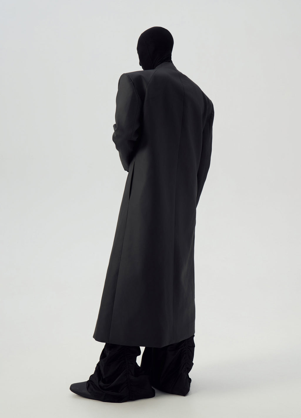 24FW MATTE BLACK OVERSIZED TRENCH COAT