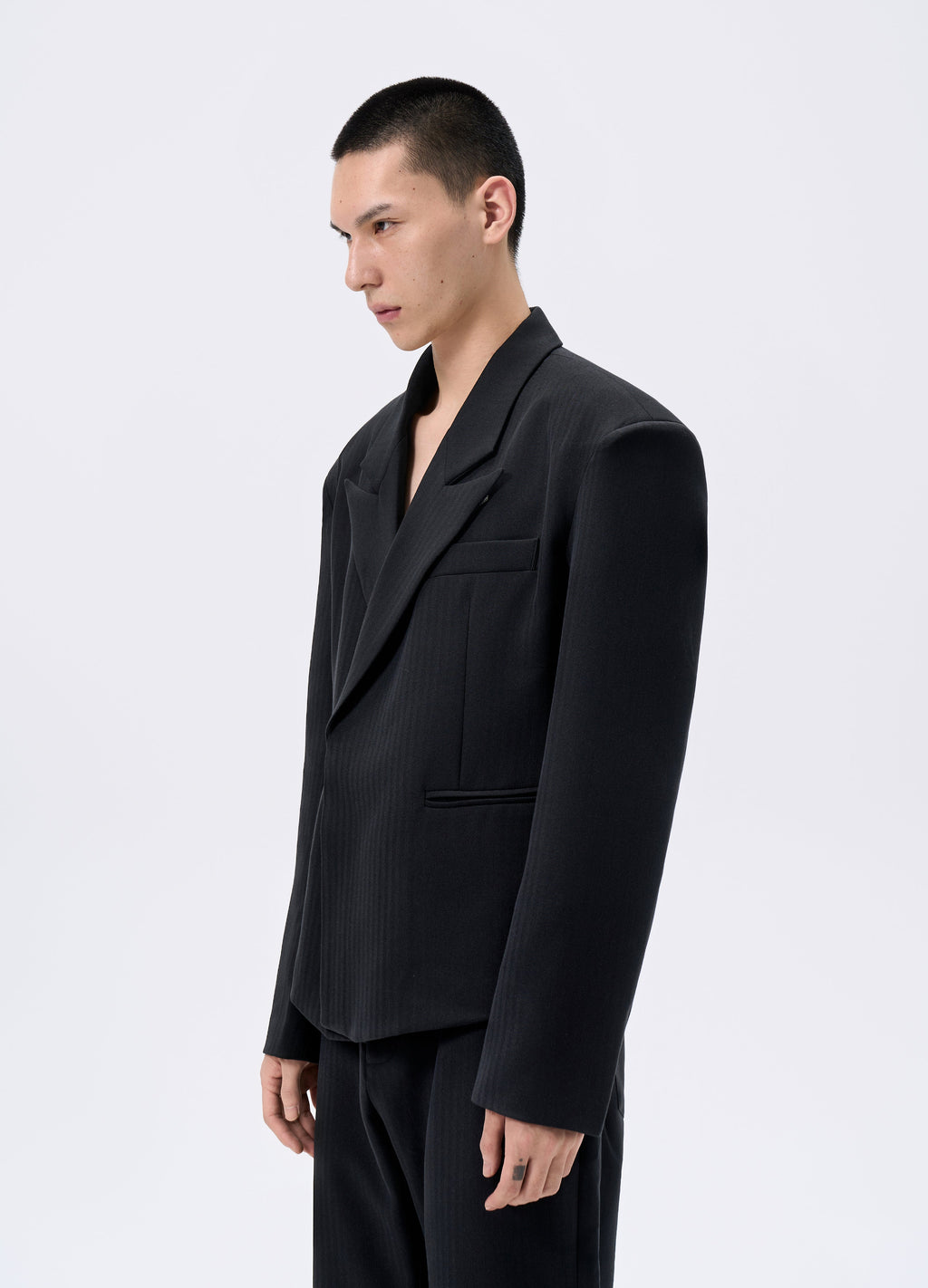 25FW HERRINGBONE HOURGLASS BLAZER