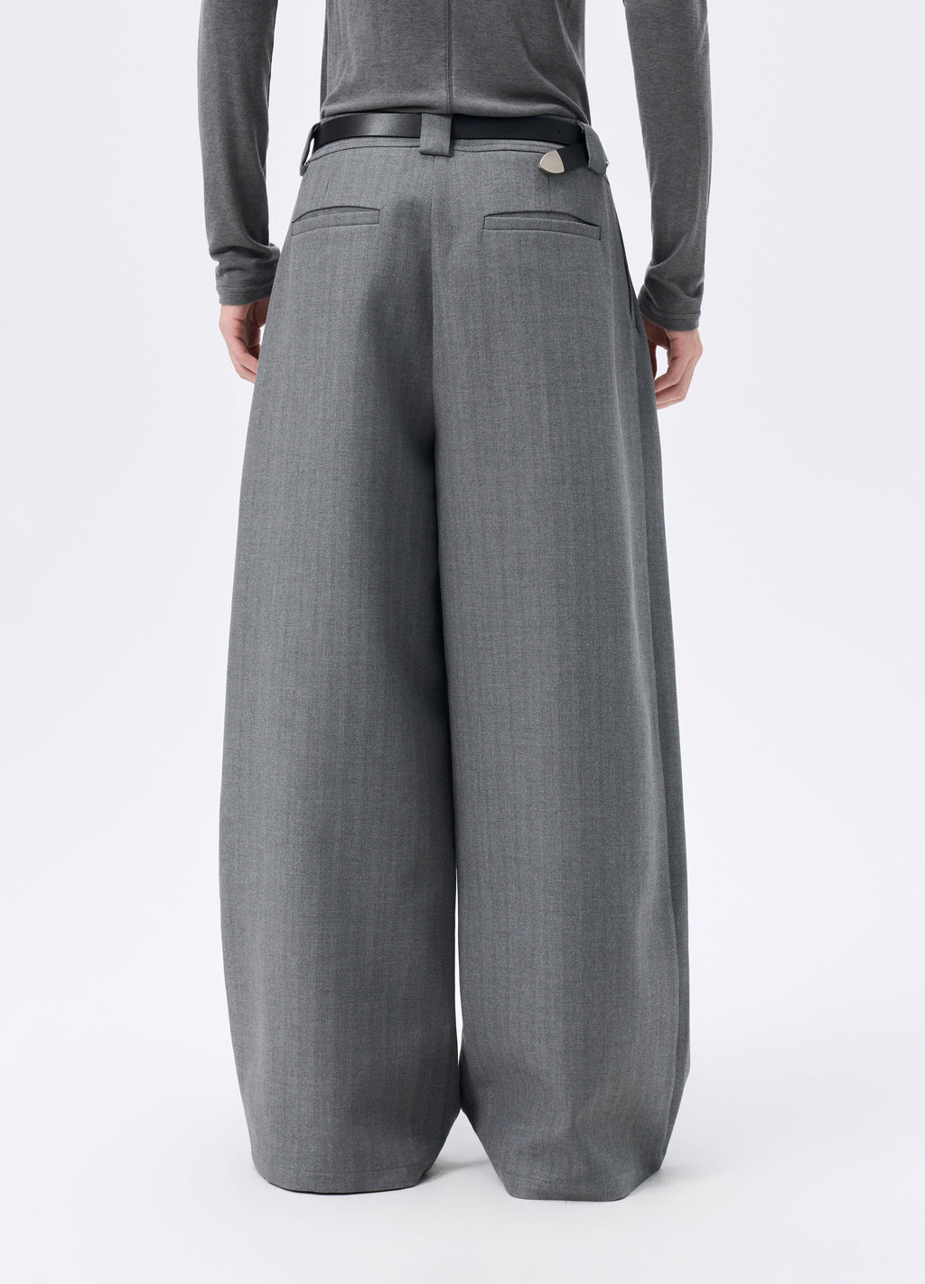 25FW STRIPED LYOCELL WIDE TROUSERS