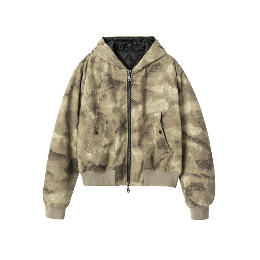 22FW Camo Hooded Zip-Up