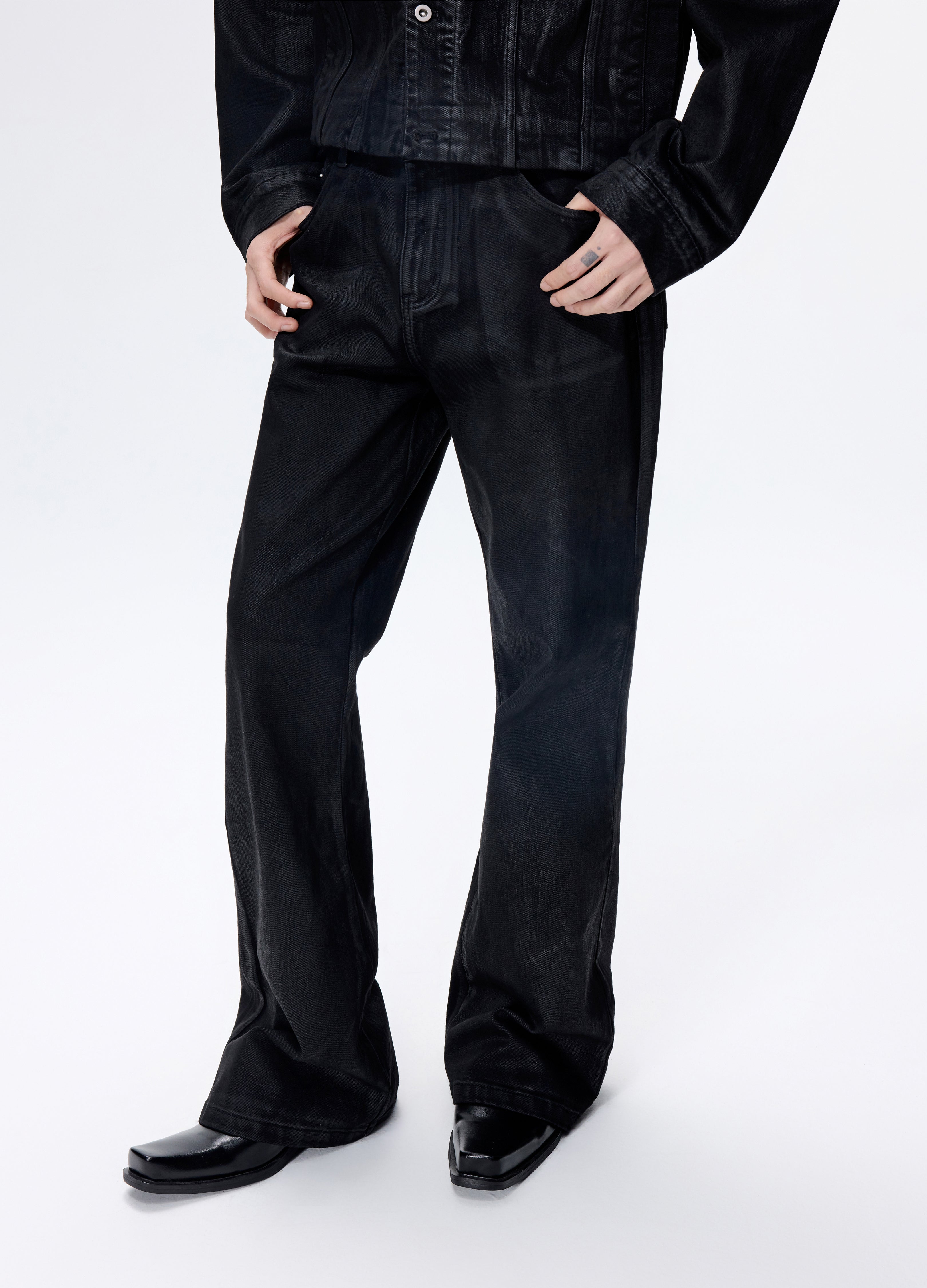 25FW HAND-WAXED STRAIGHT DENIM