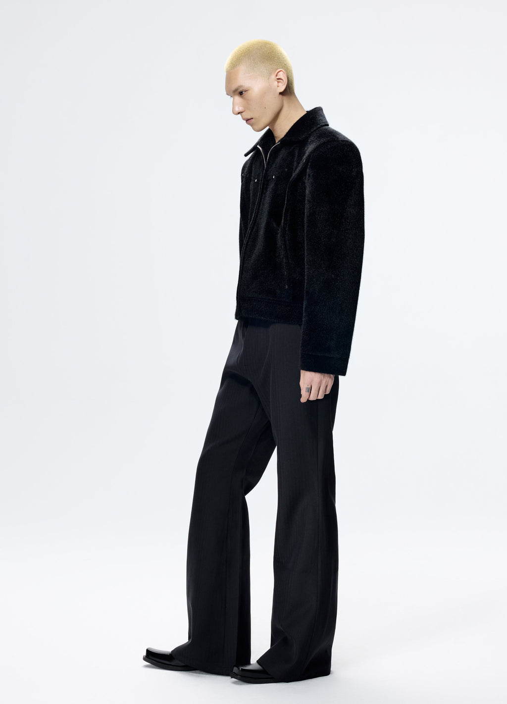 25FW STUDDED HORSEHAIR JACKET