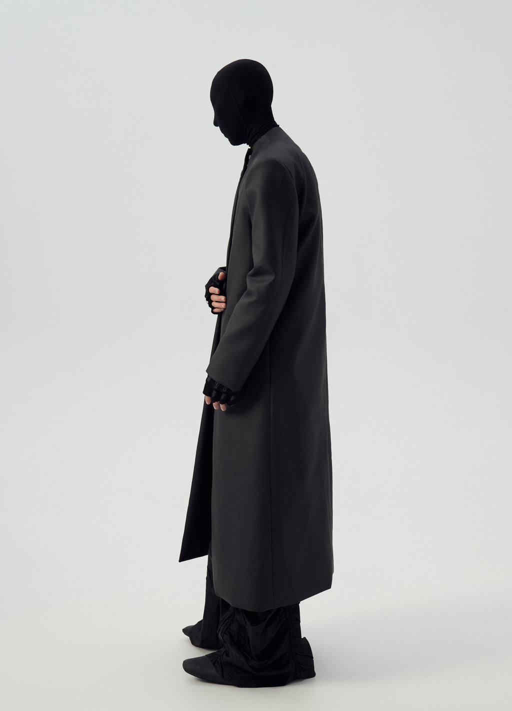 24FW MATTE BLACK OVERSIZED TRENCH COAT
