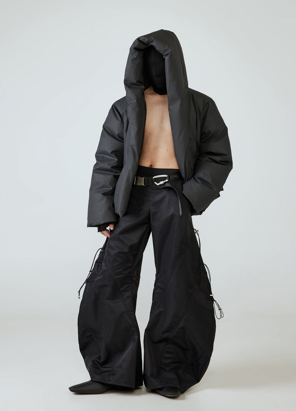 24FW HOODED BUTTONLESS DOWN JACKET