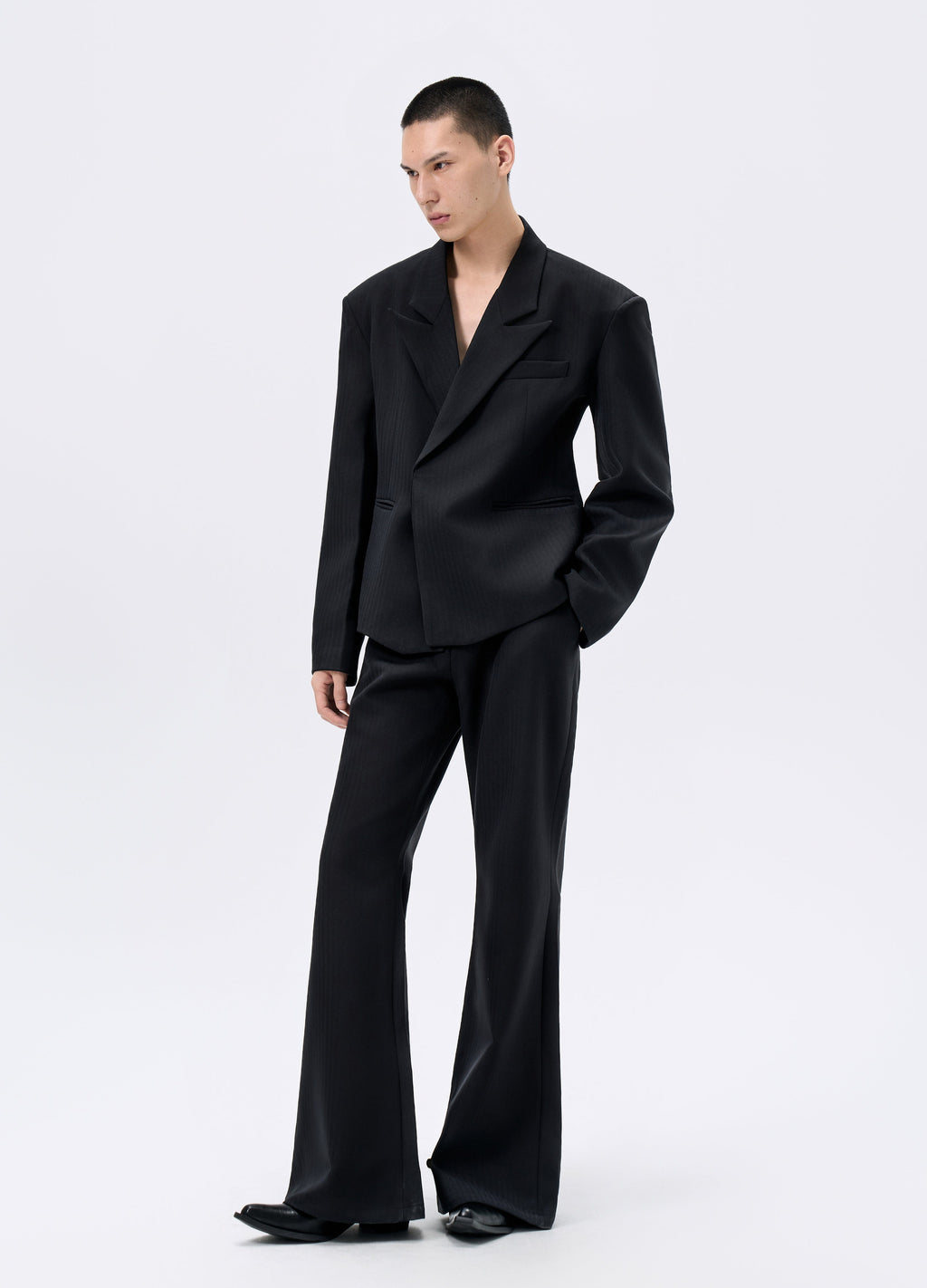 25FW HERRINGBONE HOURGLASS BLAZER