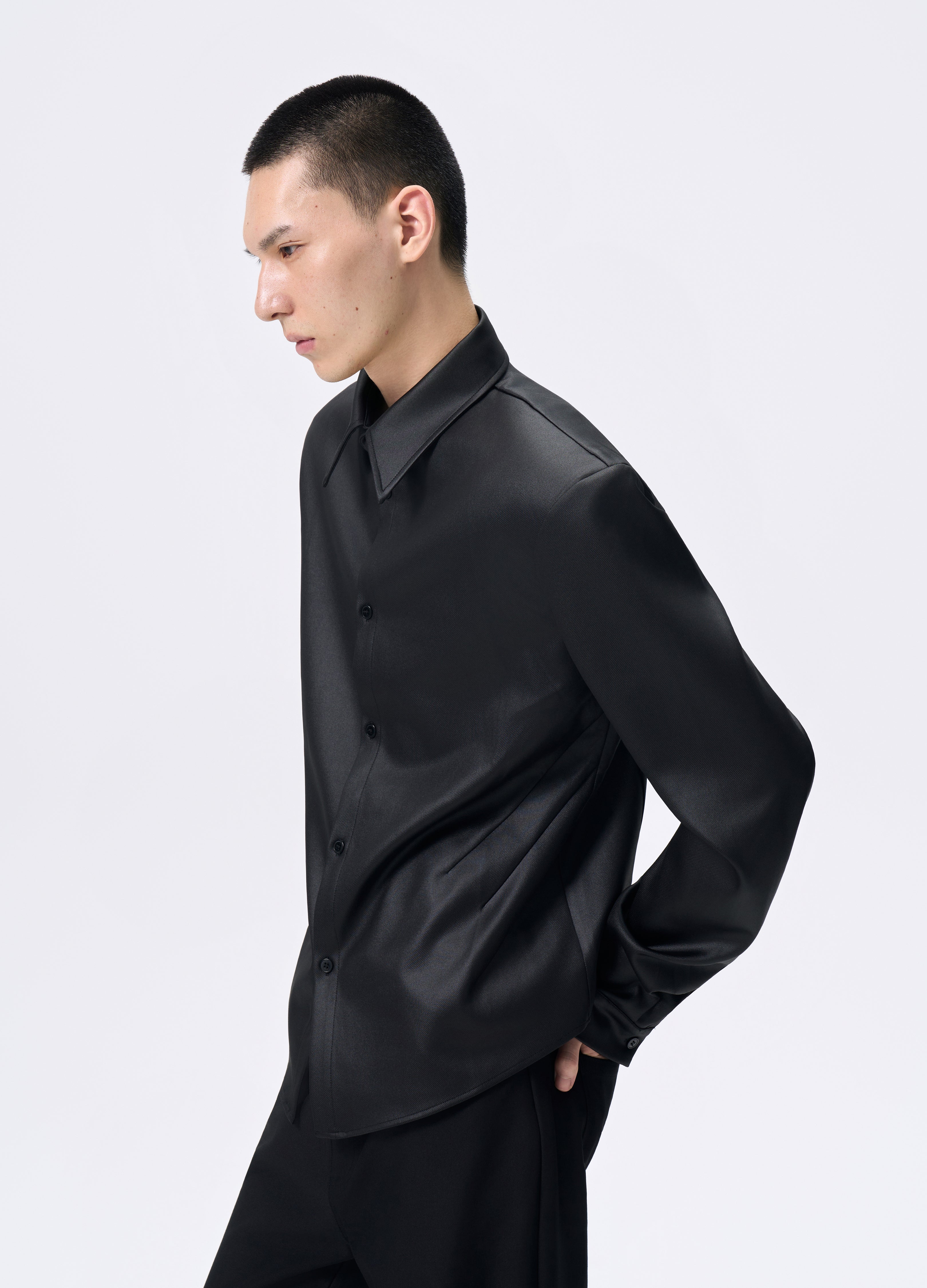 25FW SHEEN TWILL PADDED SHIRT