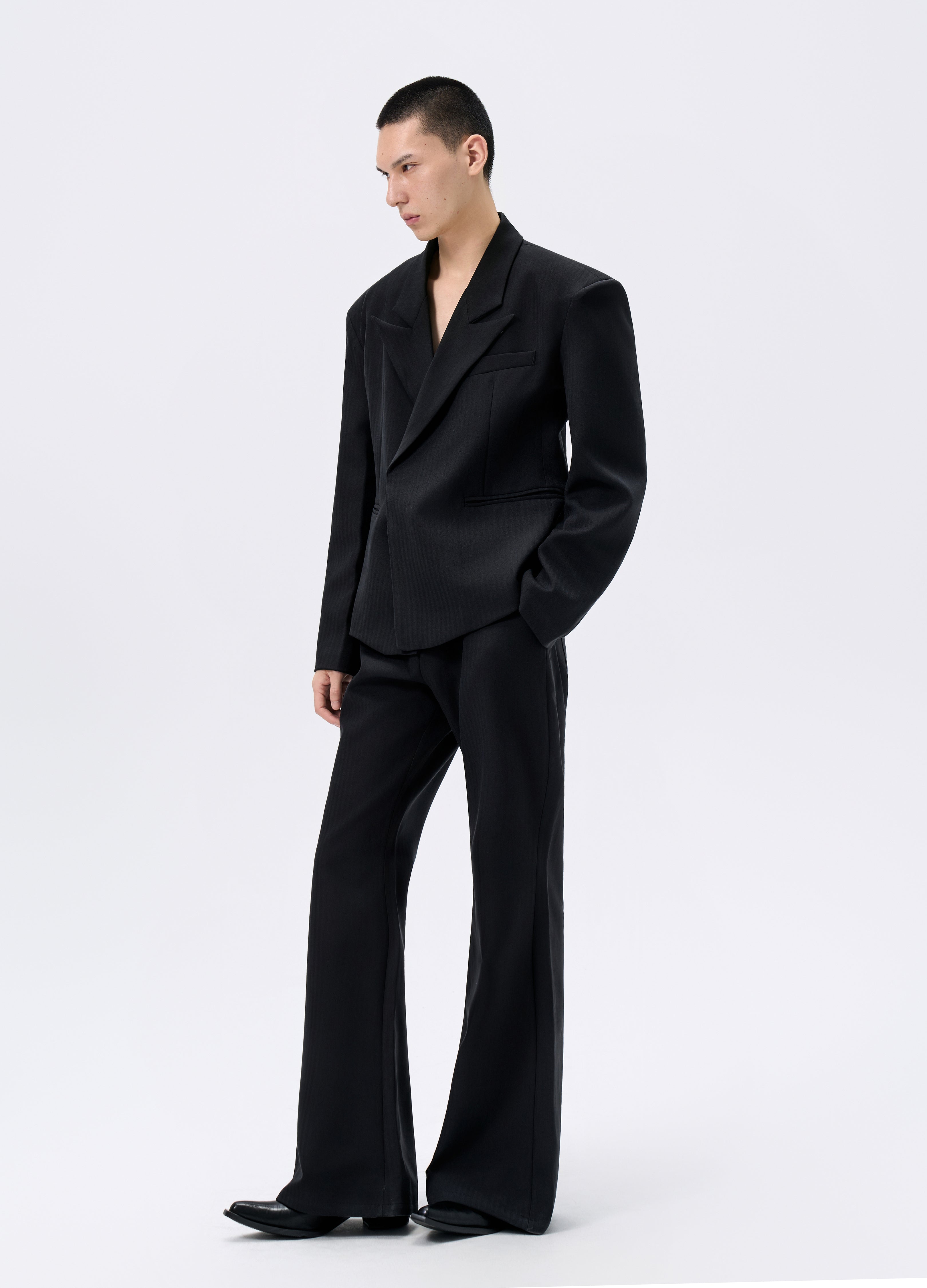 25FW HERRINGBONE HOURGLASS BLAZER