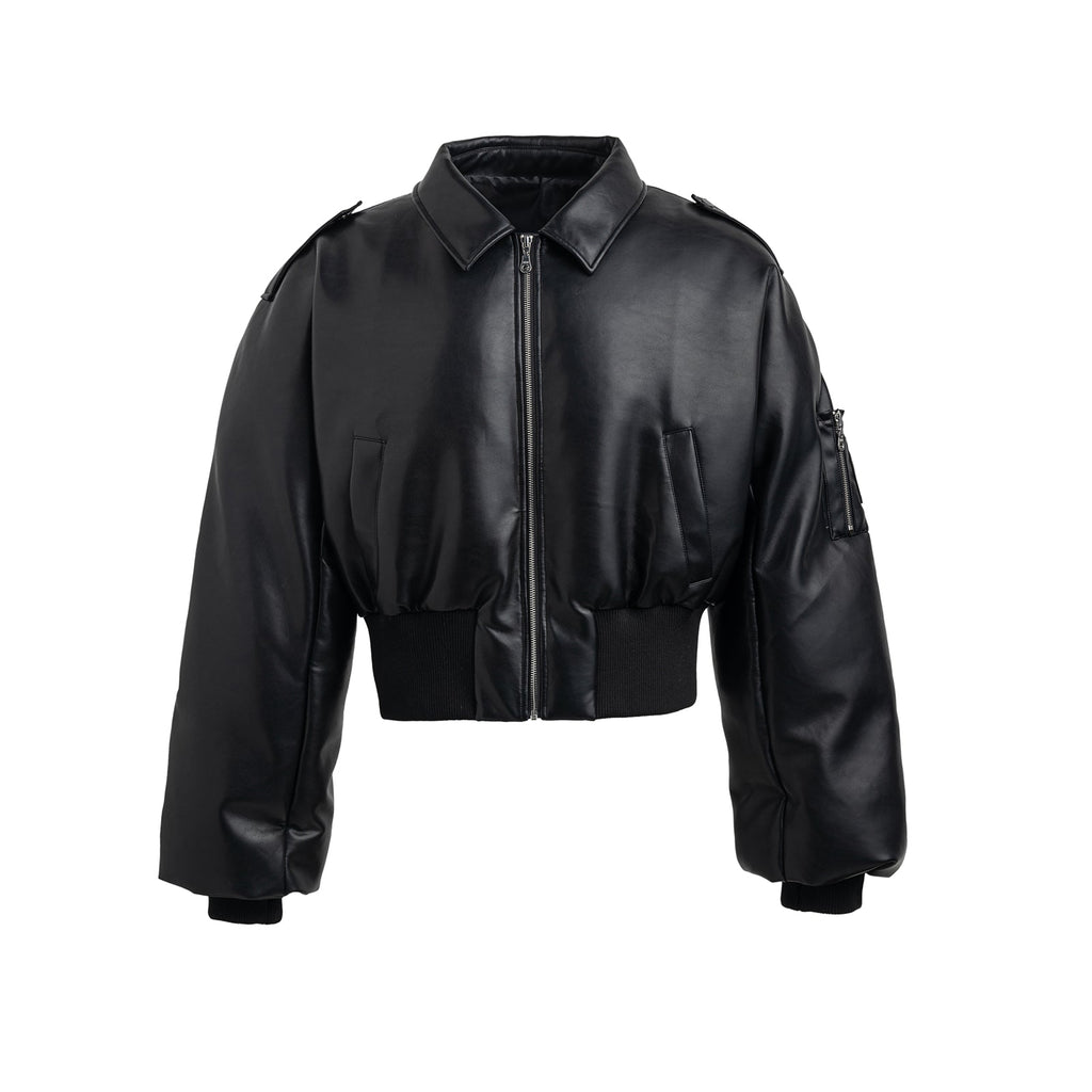 23FW Guardian PU Leather Down Jacket
