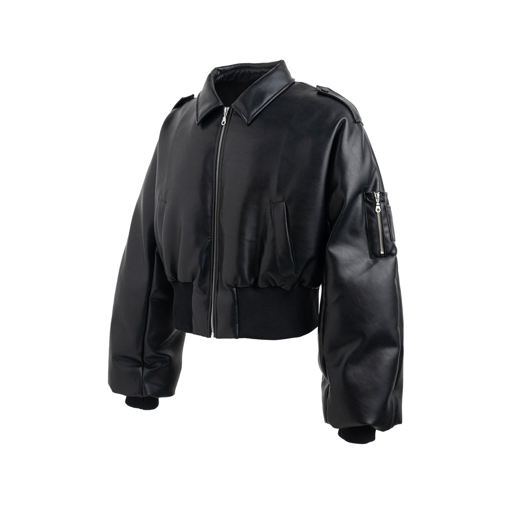 23FW Guardian PU Leather Down Jacket