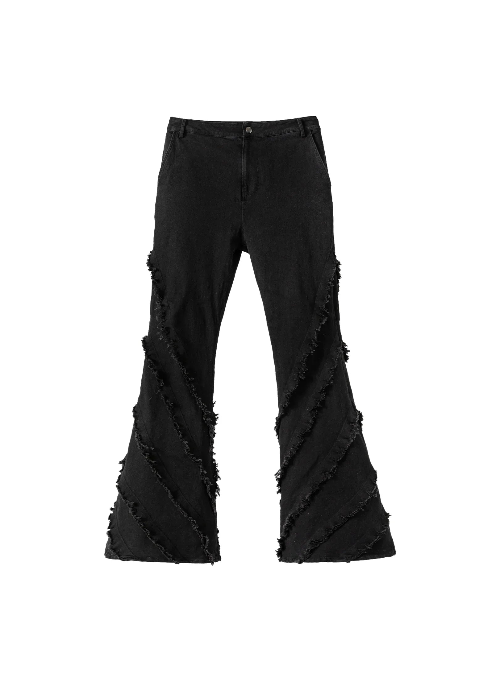 22SS Noir Flare Distressed Denim