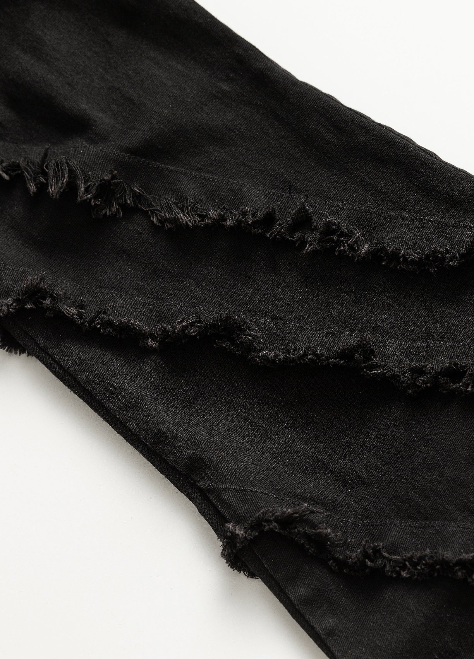 22SS Noir Flare Distressed Denim