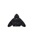 Shige 15oz Washed Black Canvas Clasp Bomber Jacket