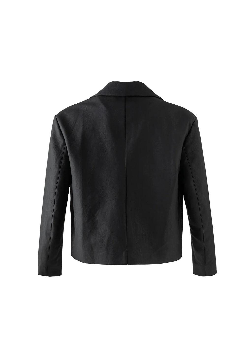 23SS Noir Minimalist Leather Jacket