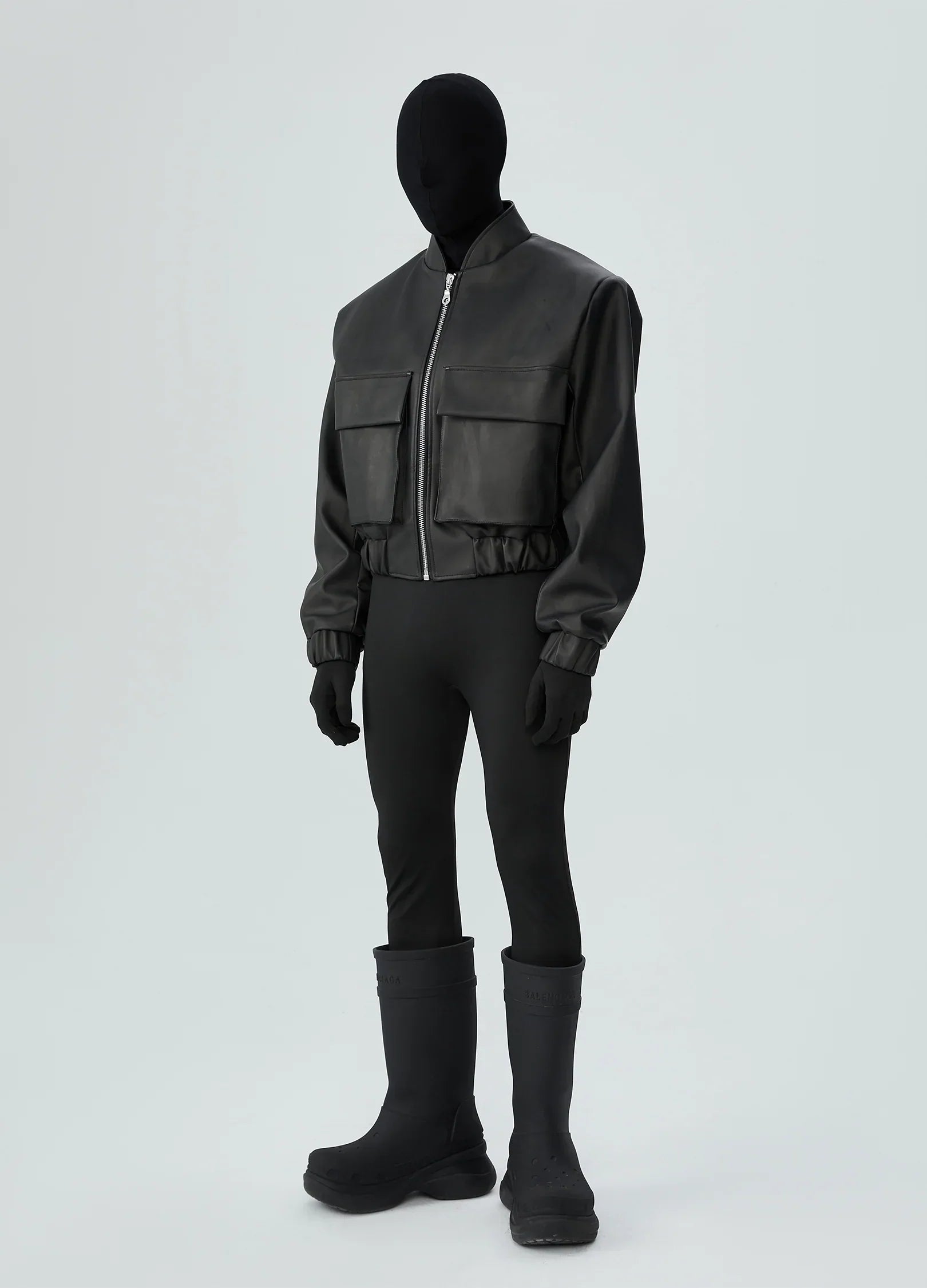 23SS Urban Knight Padded Leather Jacket