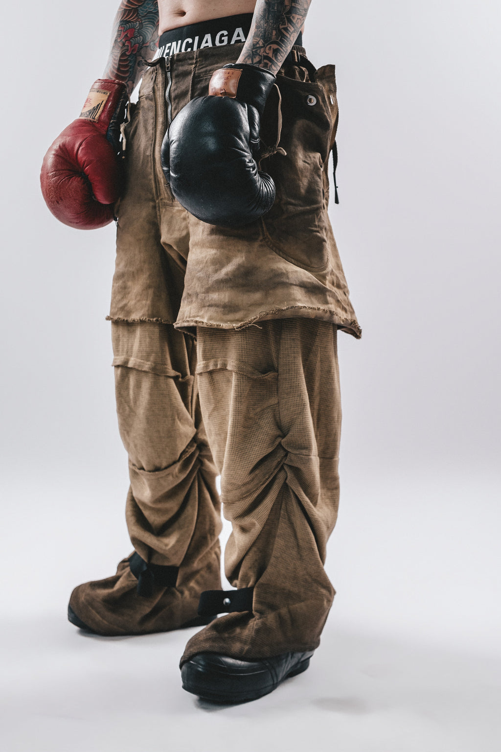 DARKCORE DIRTWASH SPLIT LAYER PANTS