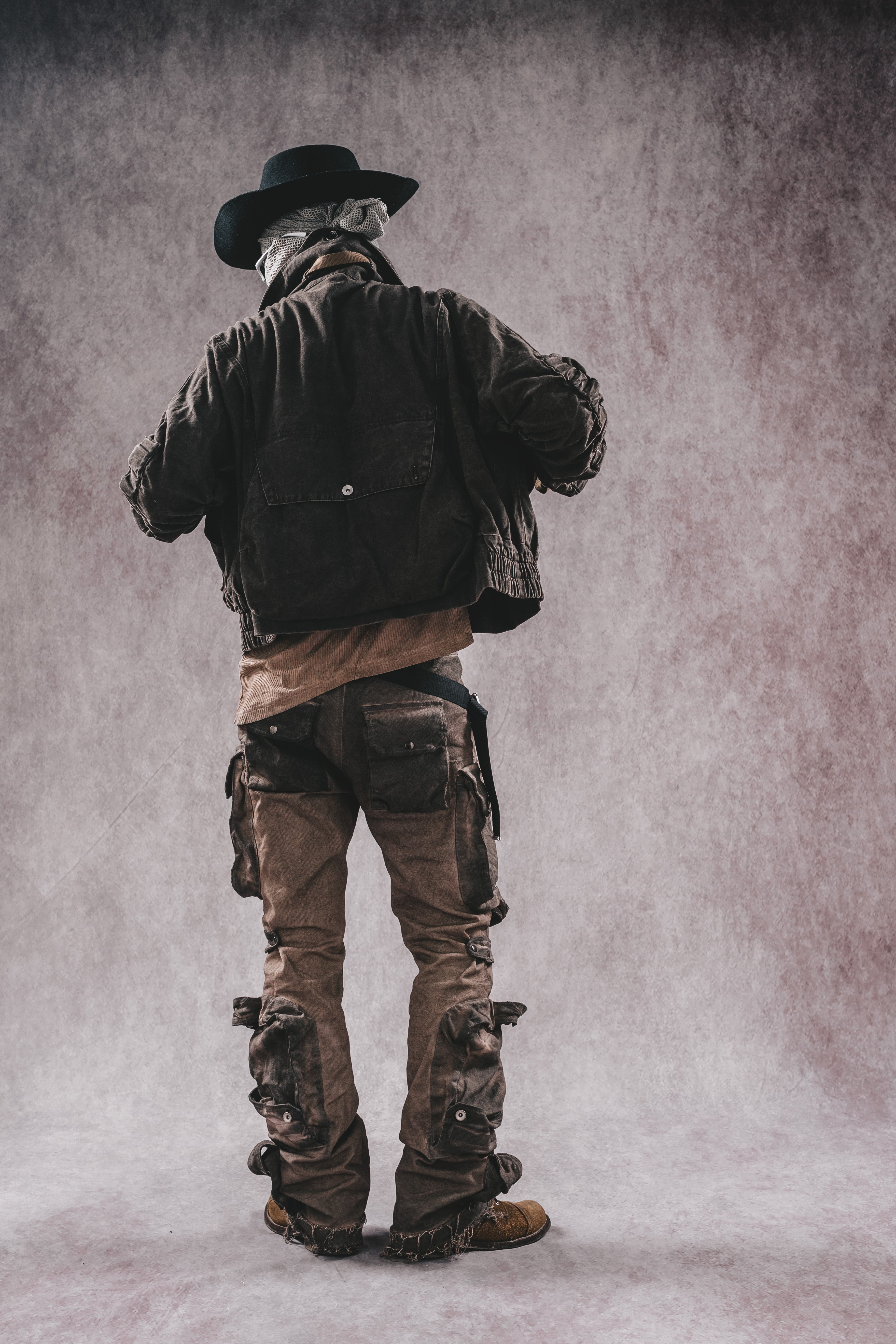 Wasteland Stand Collar Short Workwear Denim Jacket