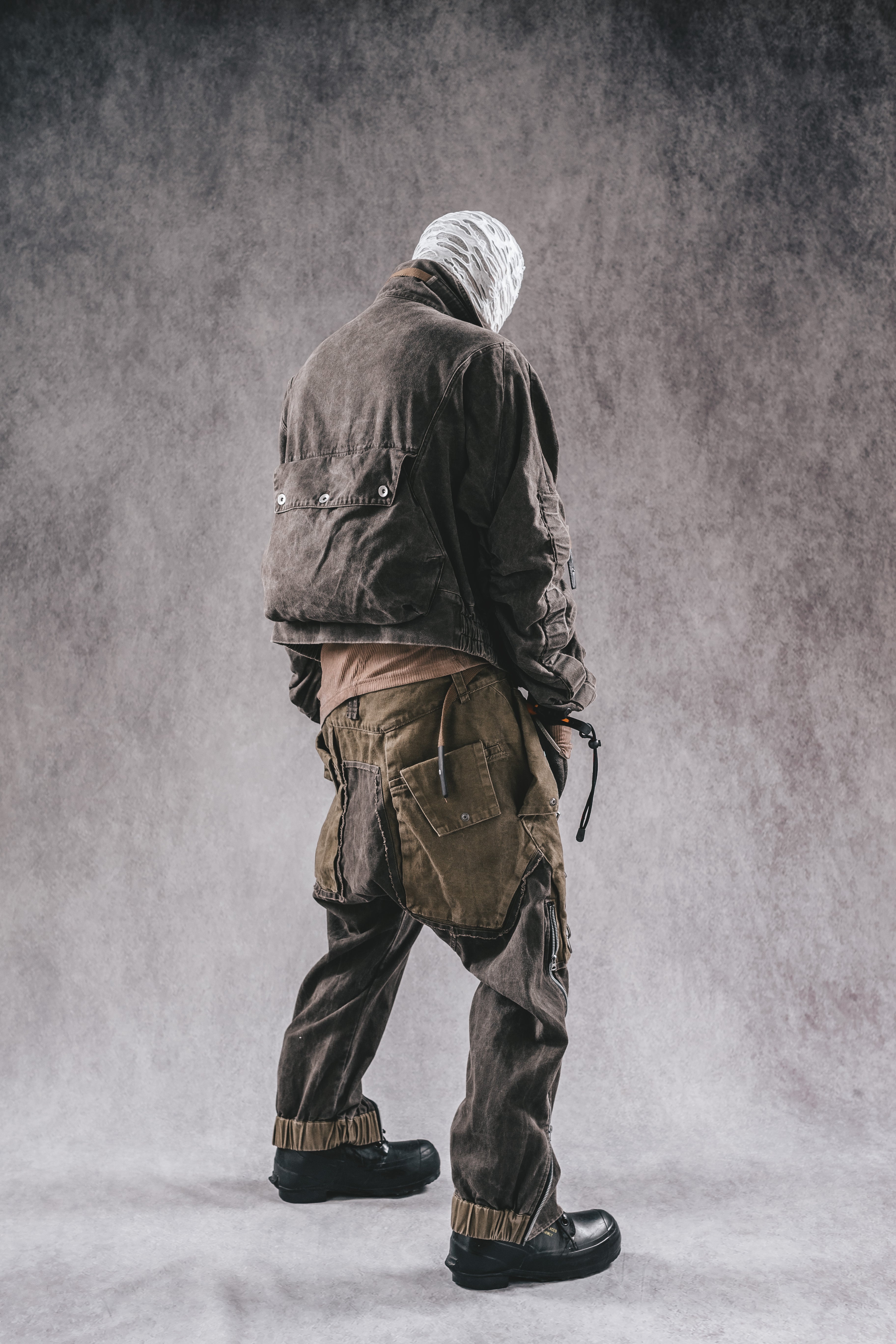 Wasteland Stand Collar Short Workwear Denim Jacket