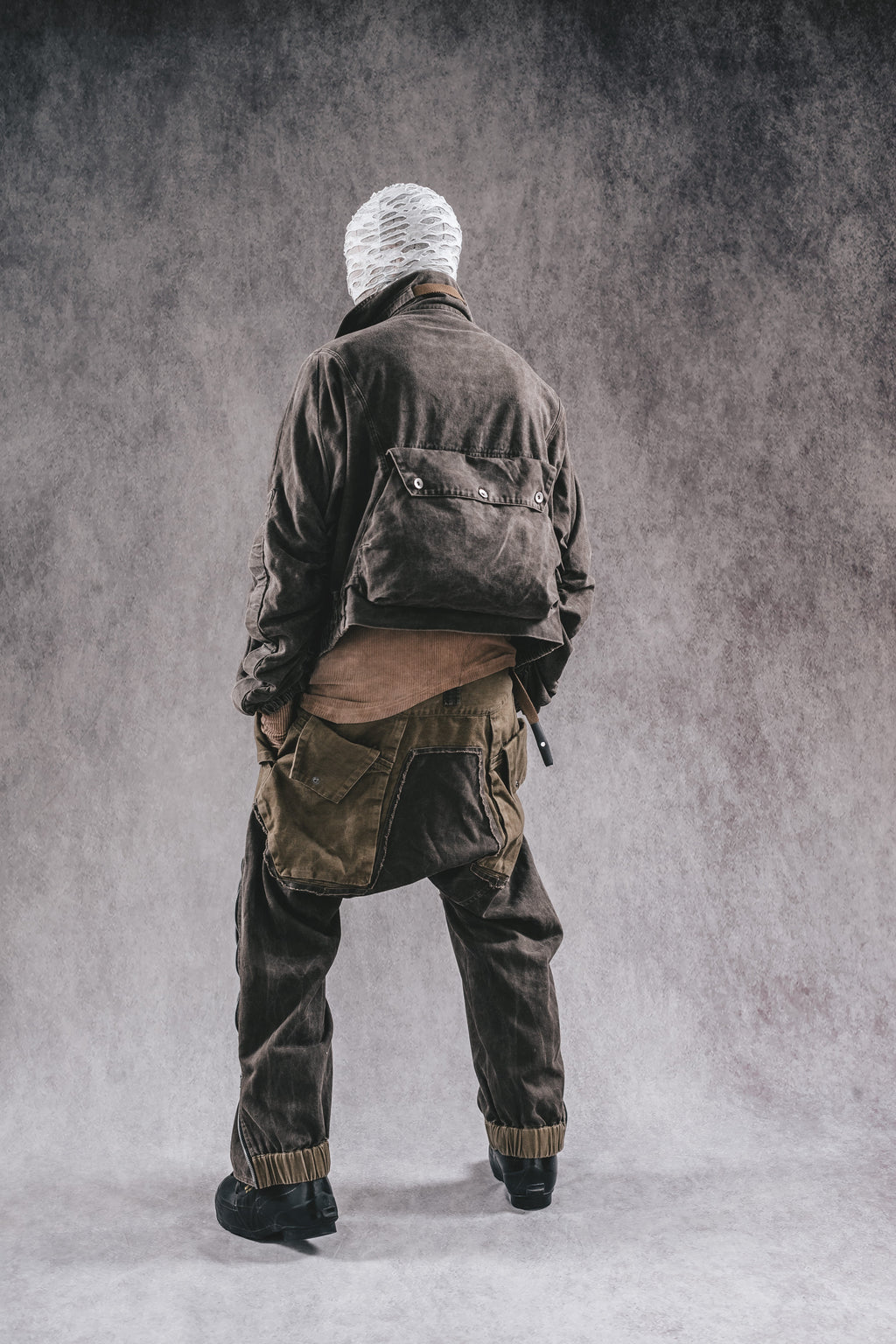 Wasteland Stand Collar Short Workwear Denim Jacket