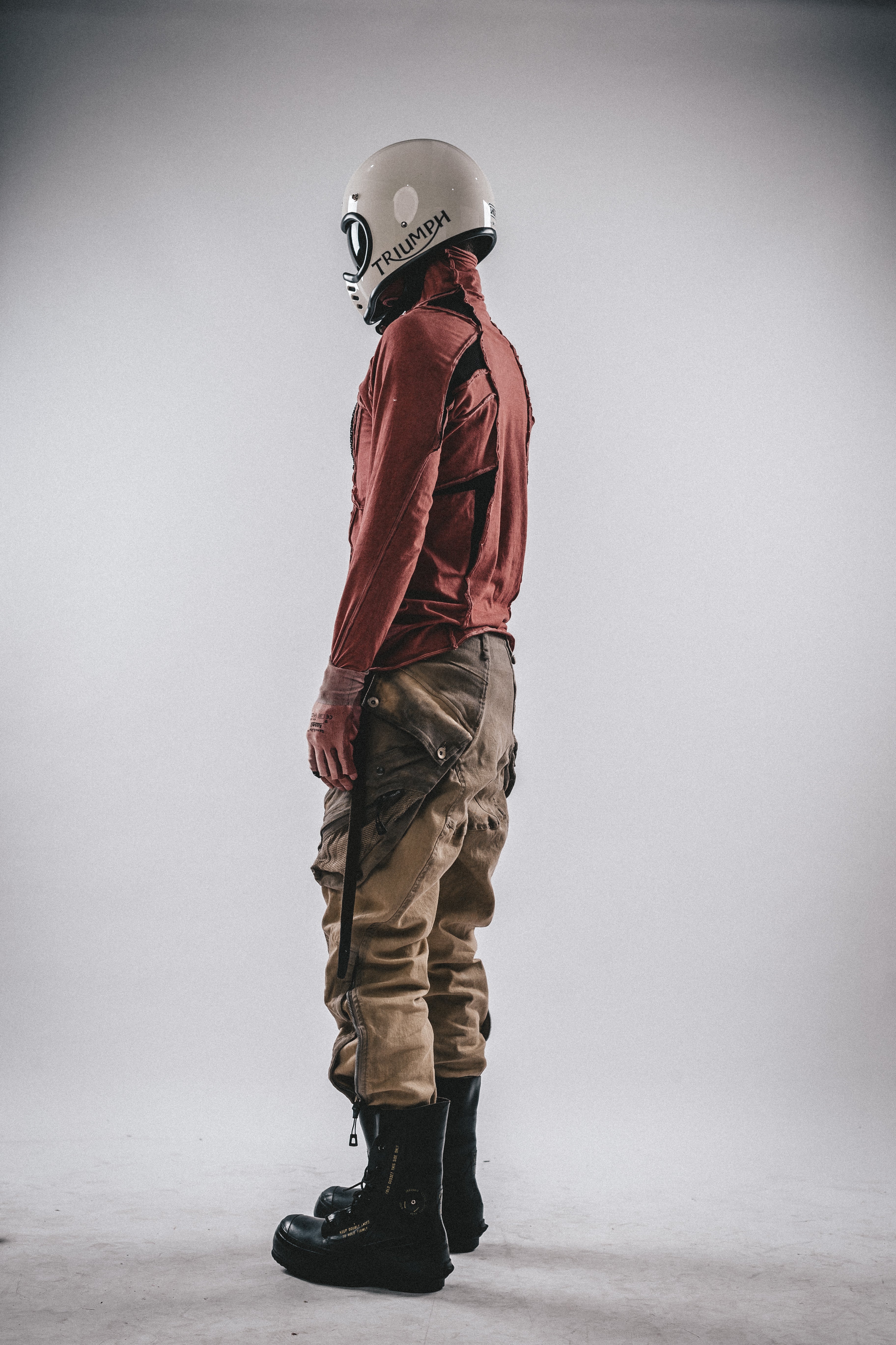 High-Neck Deconstructed Long Sleeve