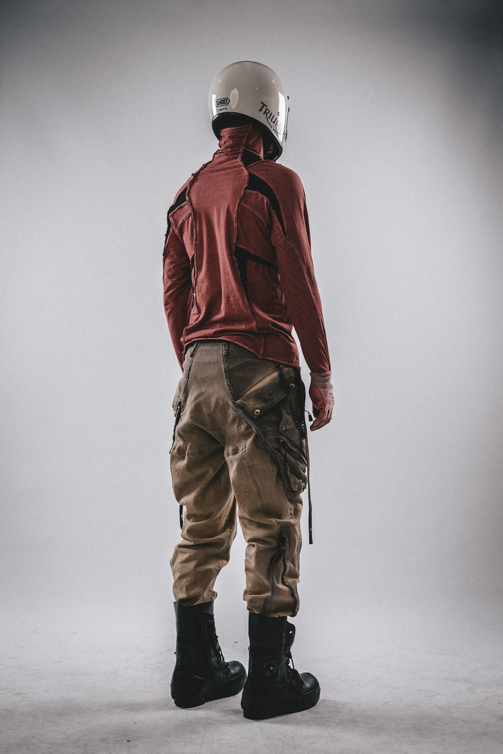 High-Neck Deconstructed Long Sleeve