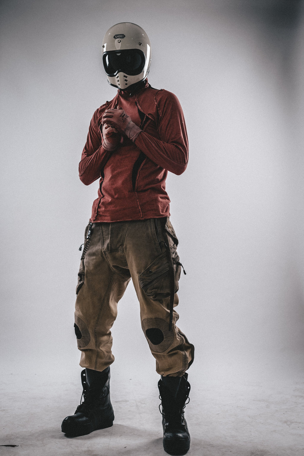 High-Neck Deconstructed Long Sleeve