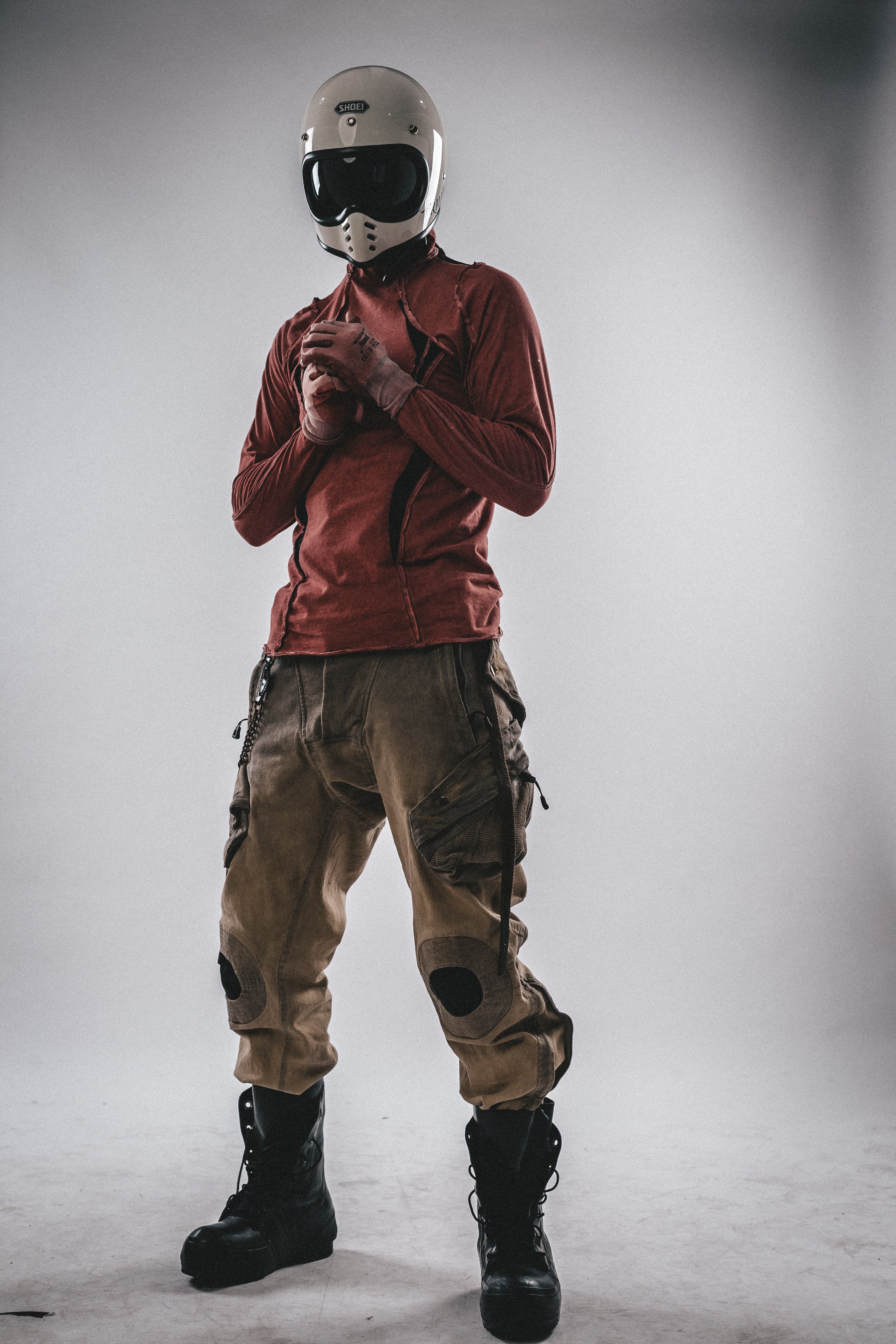 High-Neck Deconstructed Long Sleeve