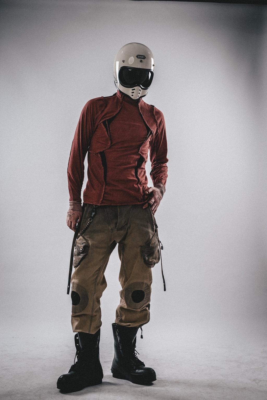 High-Neck Deconstructed Long Sleeve