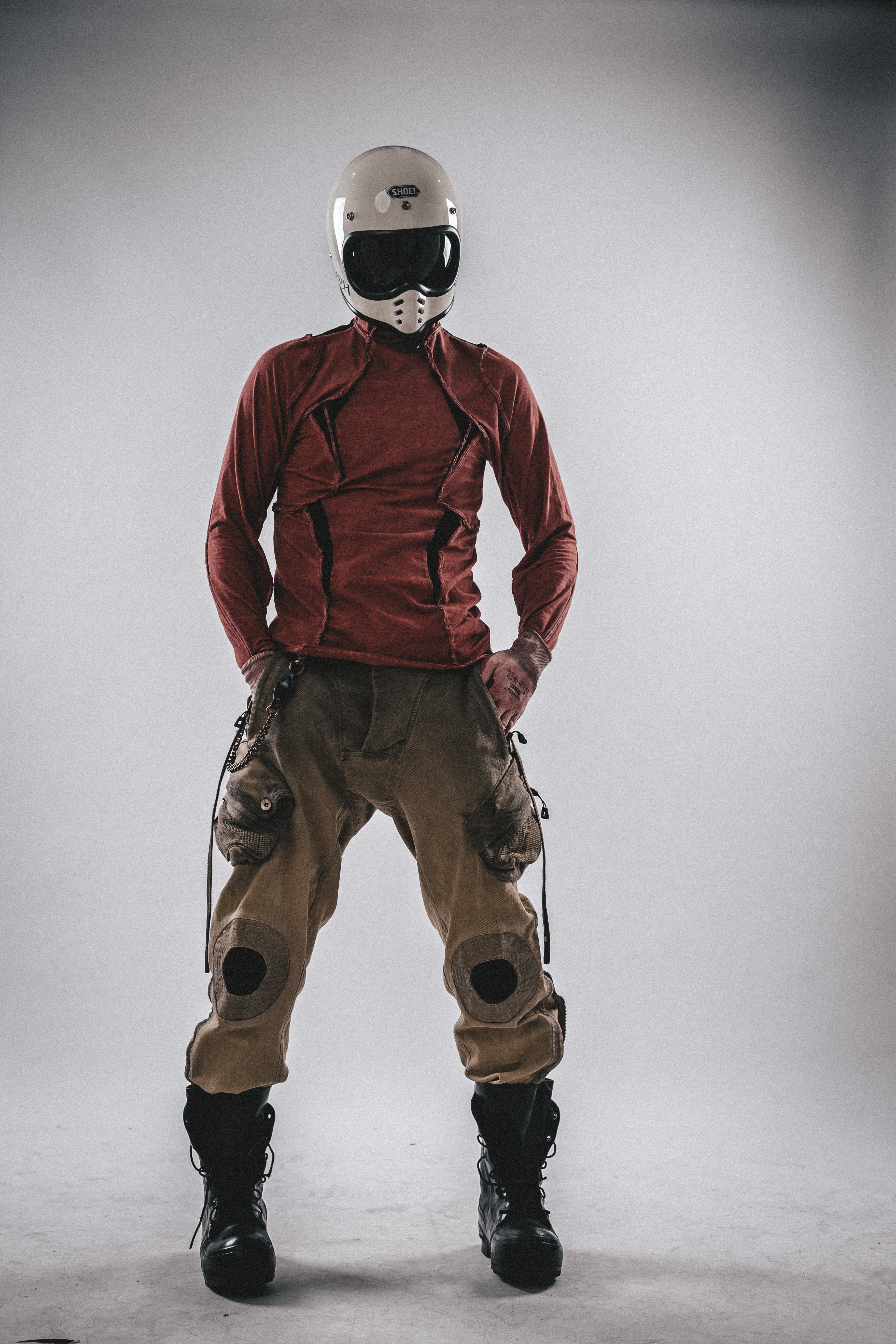 High-Neck Deconstructed Long Sleeve