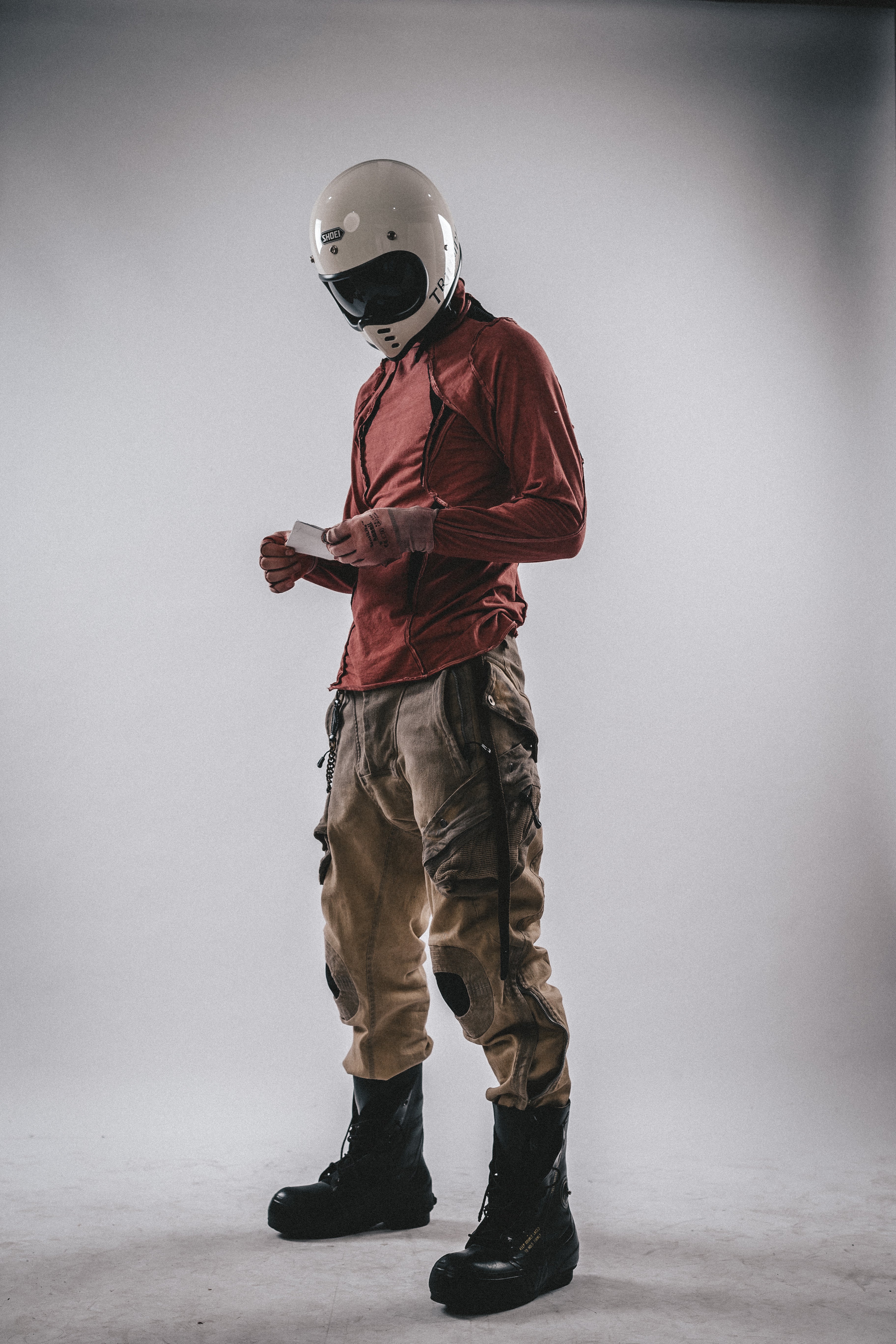 High-Neck Deconstructed Long Sleeve